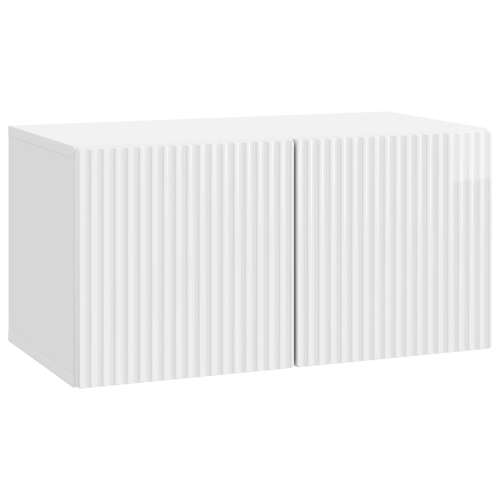 Sieninė TV spintelė Itin blizgi balta 59,5 x 31 x 30 cm