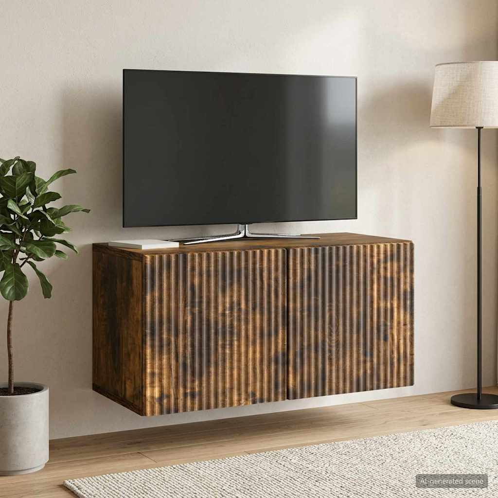 Sieninė TV spintelė Dūminio ąžuolo 59,5 x 31 x 30 cm
