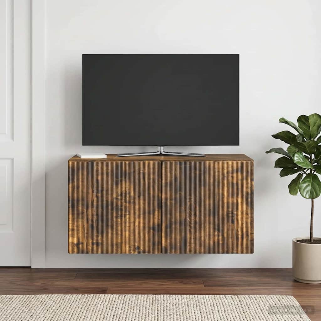 Sieninė TV spintelė Dūminio ąžuolo 59,5 x 31 x 30 cm