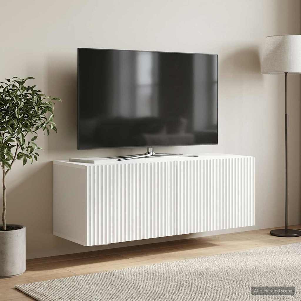 Sieninė TV spintelė Balta 78,5 x 31 x 30 cm Apdirbta mediena