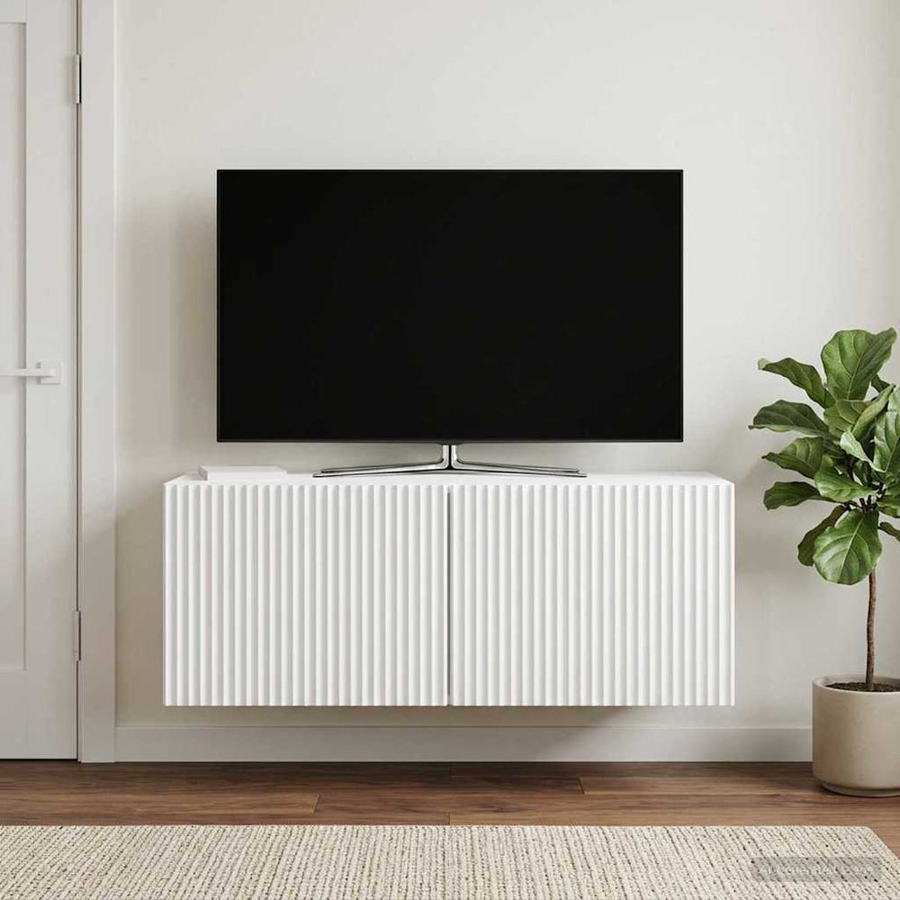 Sieninė TV spintelė Balta 78,5 x 31 x 30 cm Apdirbta mediena