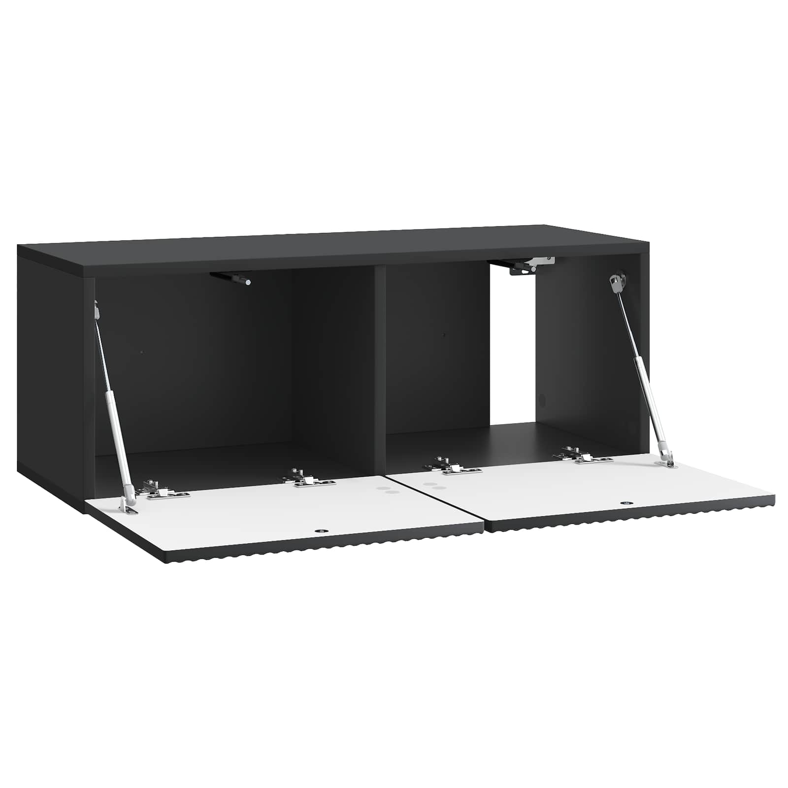 Sieninė TV spintelė Juoda 78,5 x 31 x 30 cm Apdirbta mediena