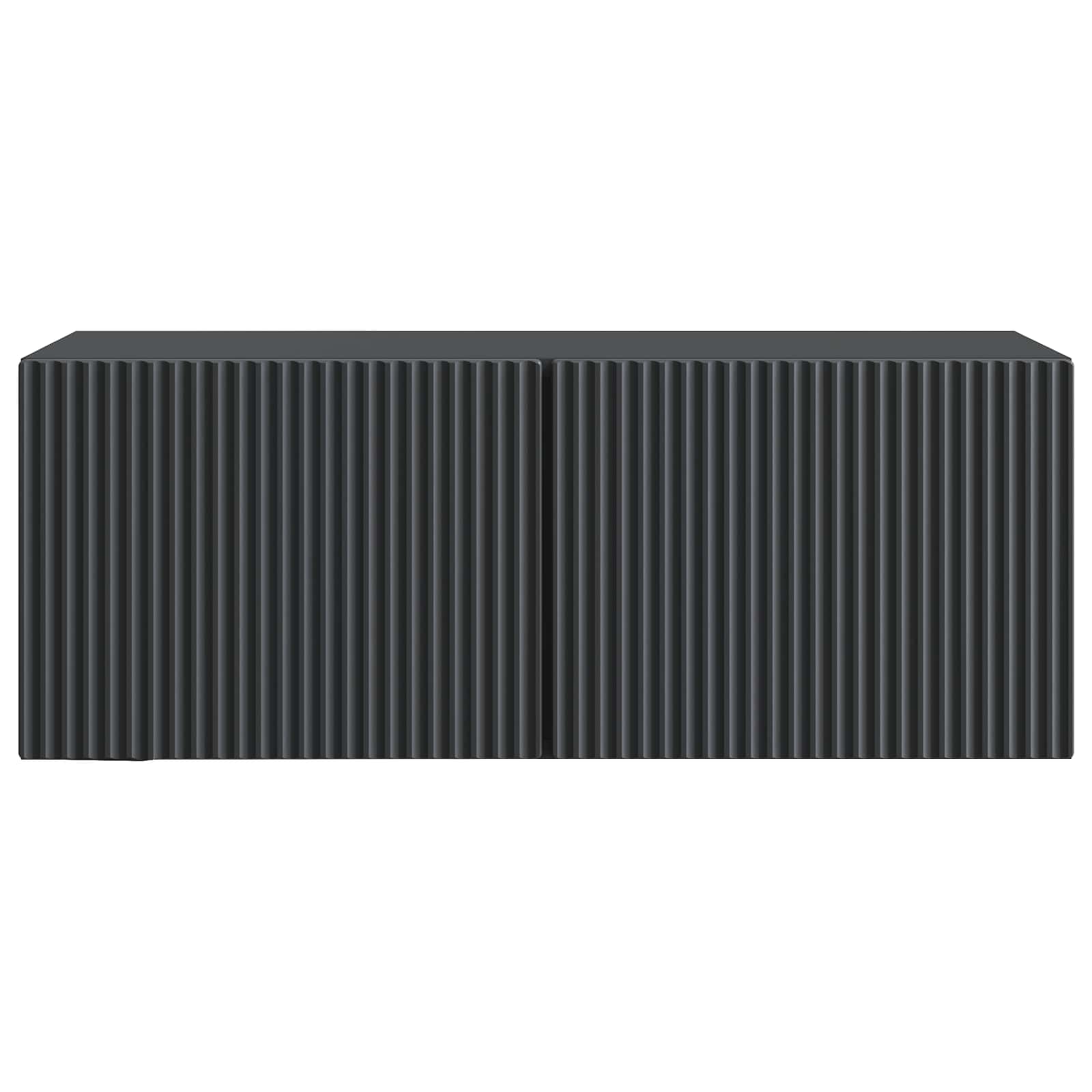 Sieninė TV spintelė Juoda 78,5 x 31 x 30 cm Apdirbta mediena