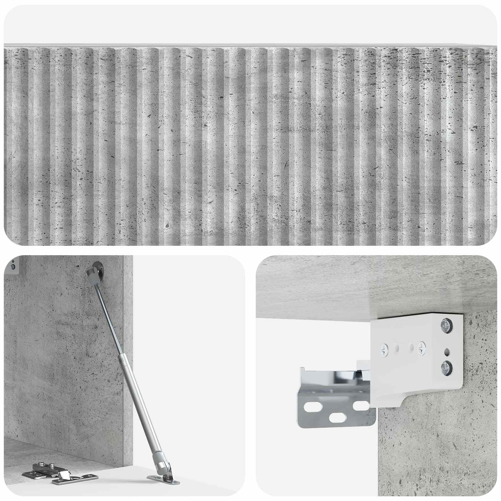 Sieninė TV spintelė Betono pilka 78,5 x 31 x 30 cm