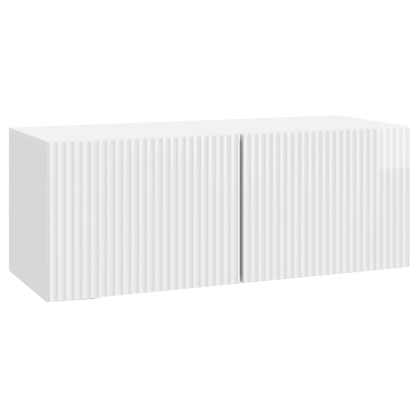 Sieninė TV spintelė Itin blizgi balta 78,5 x 31 x 30 cm