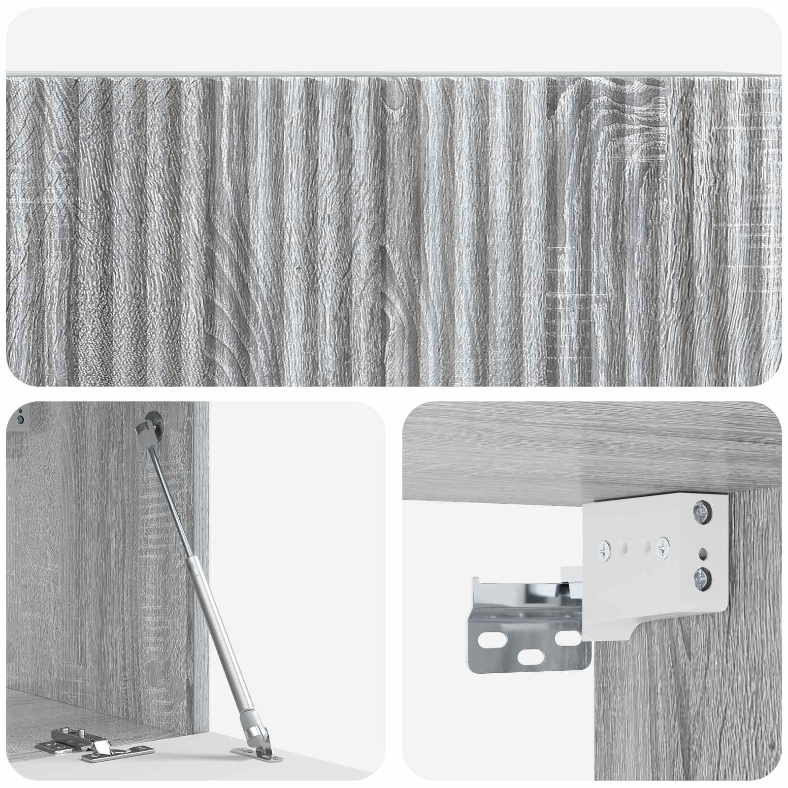 Sieninė TV spintelė Pilka sonoma ąžuolo 78,5 x 31 x 30 cm
