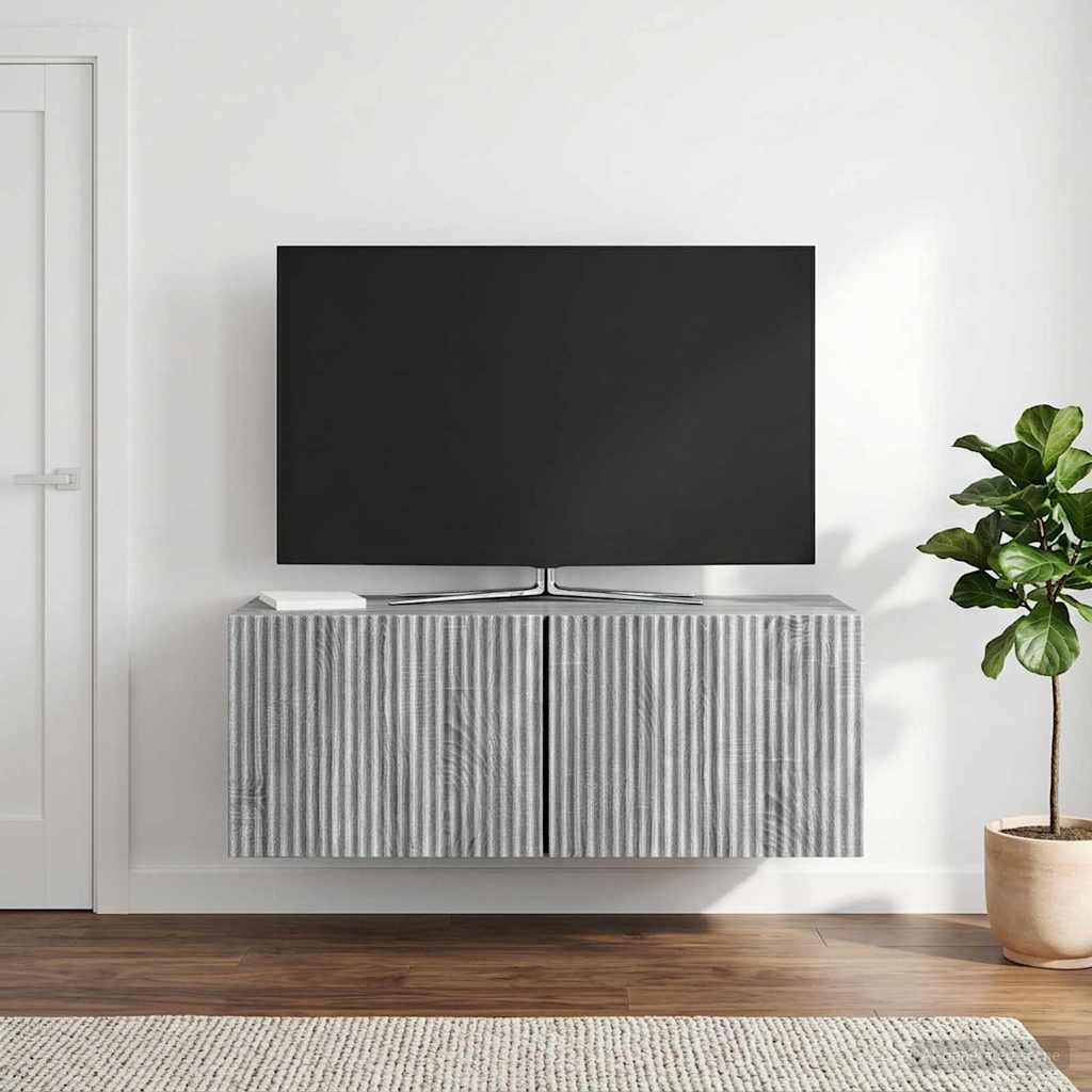 Sieninė TV spintelė Pilka sonoma ąžuolo 78,5 x 31 x 30 cm