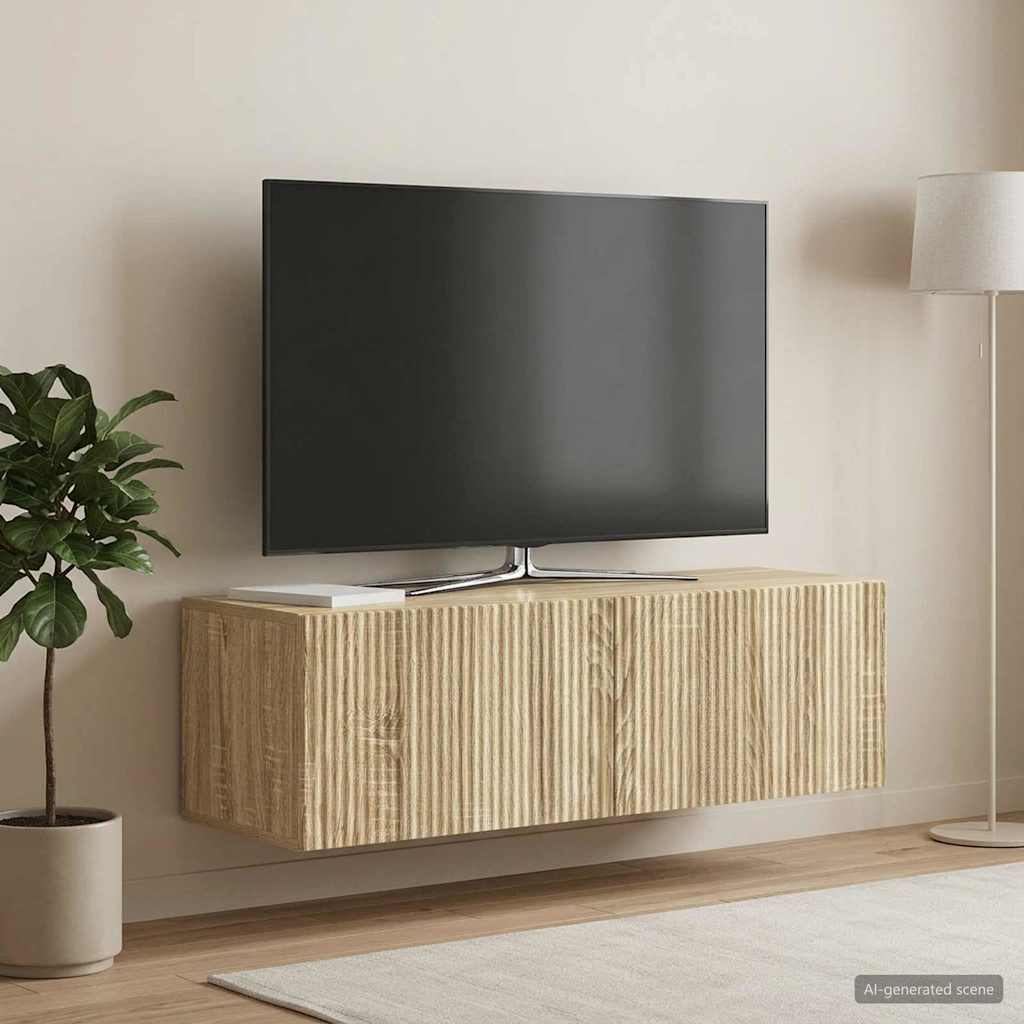 Sieninė TV spintelė Sonoma ąžuolas 98 x 31 x 30 cm