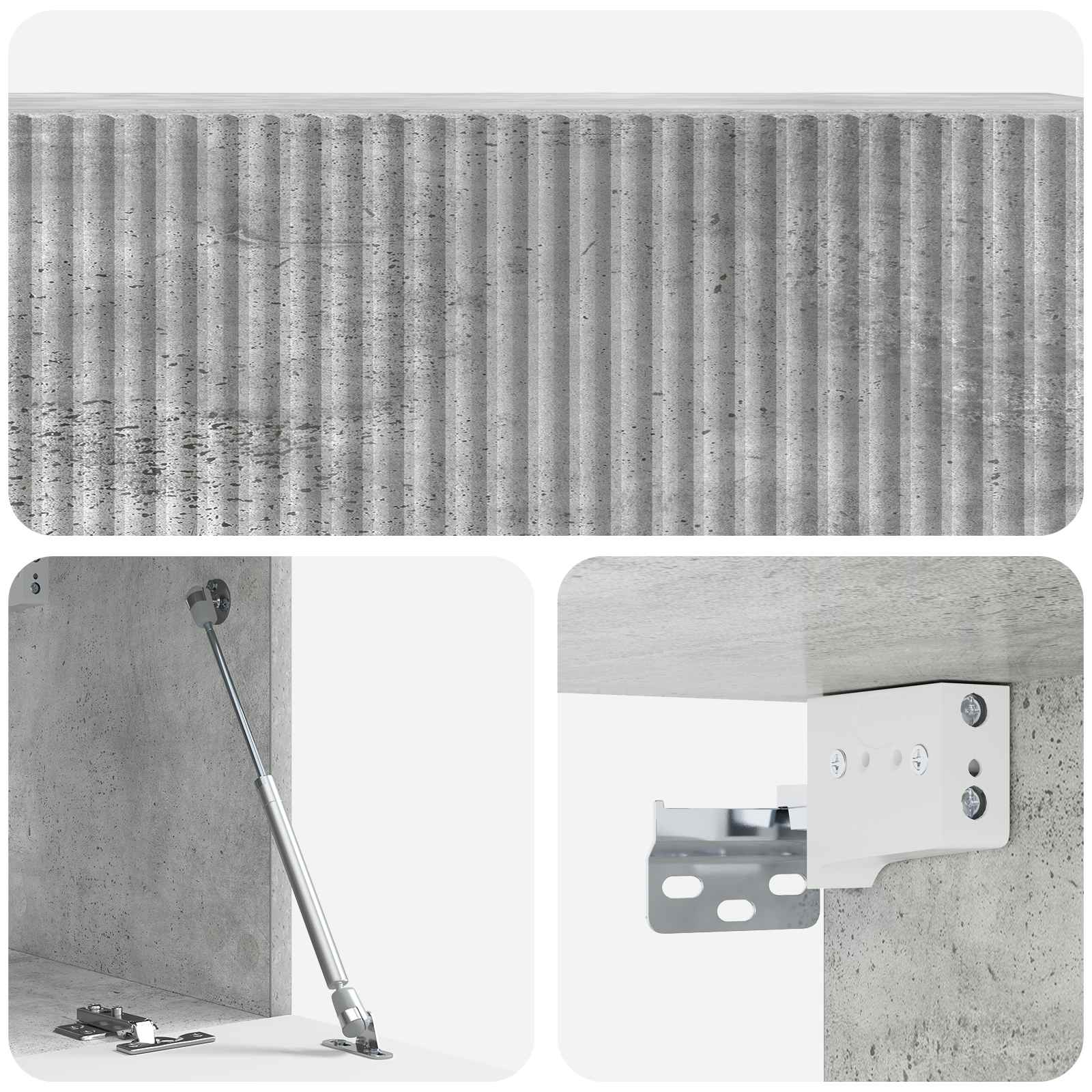 Sienas TV skapis Pelēks betons 98 x 31 x 30 cm