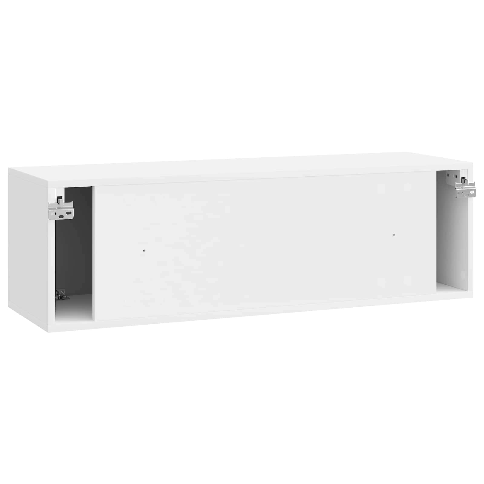 Sieninė TV spintelė Itin blizgi balta 98 x 31 x 30 cm