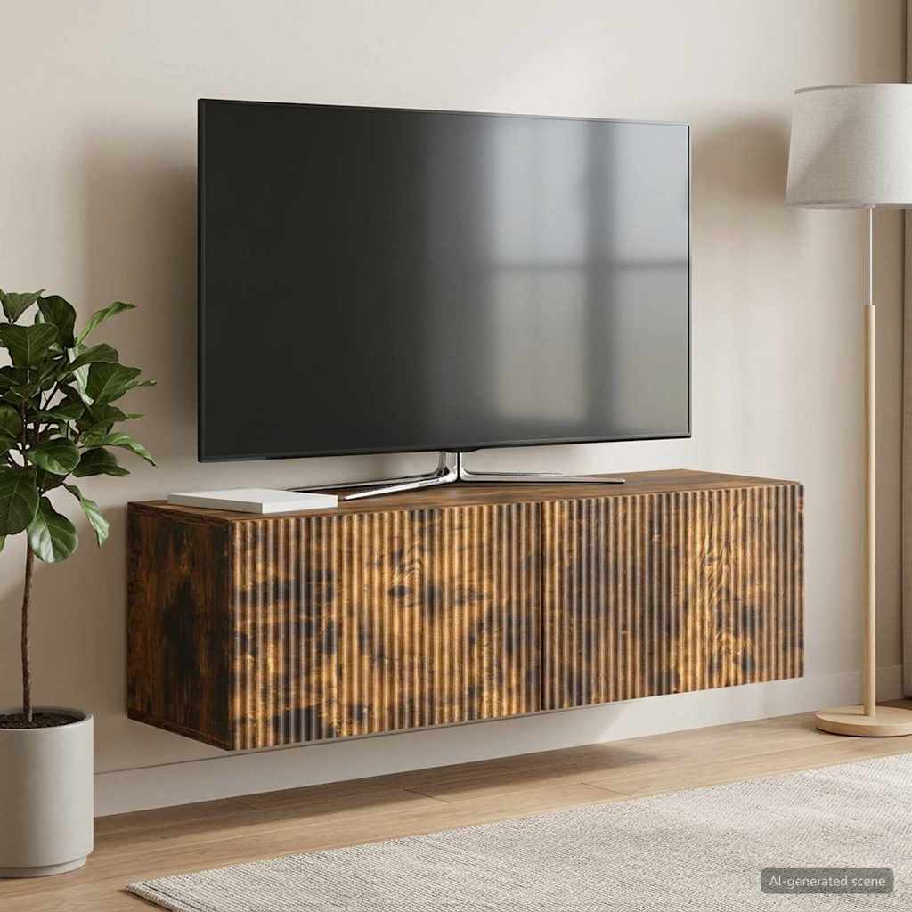 Sieninė TV spintelė Dūminio ąžuolo 98 x 31 x 30 cm