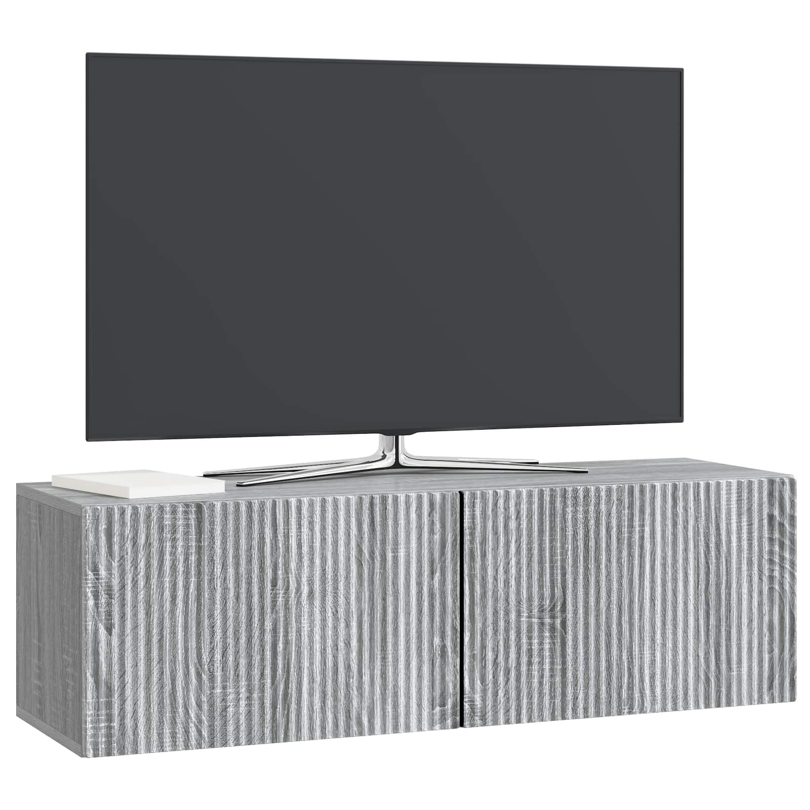 Sieninė TV spintelė Pilka sonoma ąžuolo 98 x 31 x 30 cm