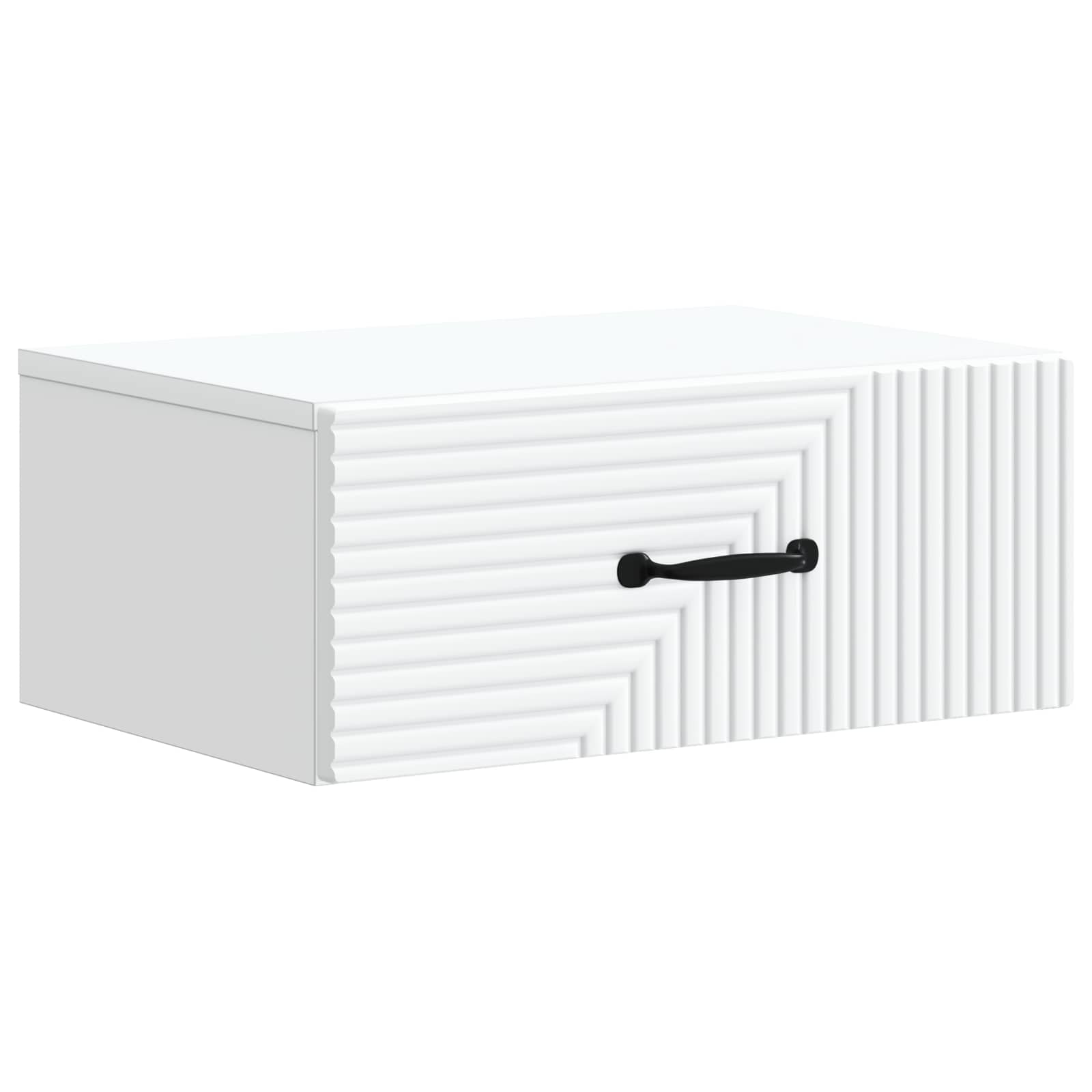Sieninis naktinis staliukas 2 pcs Balta 49 x 34,5 x 20 cm