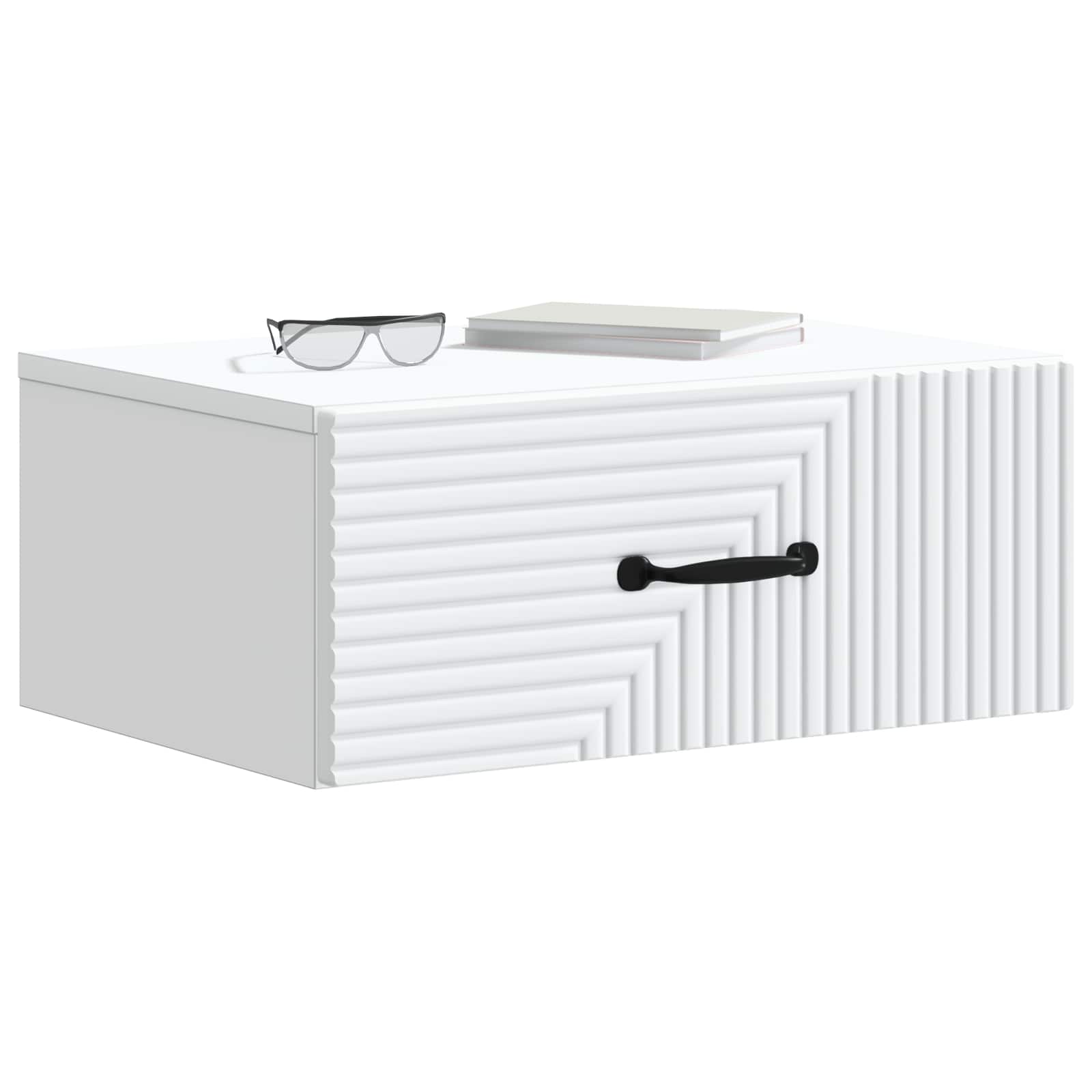Sieninis naktinis staliukas 2 pcs Balta 49 x 34,5 x 20 cm