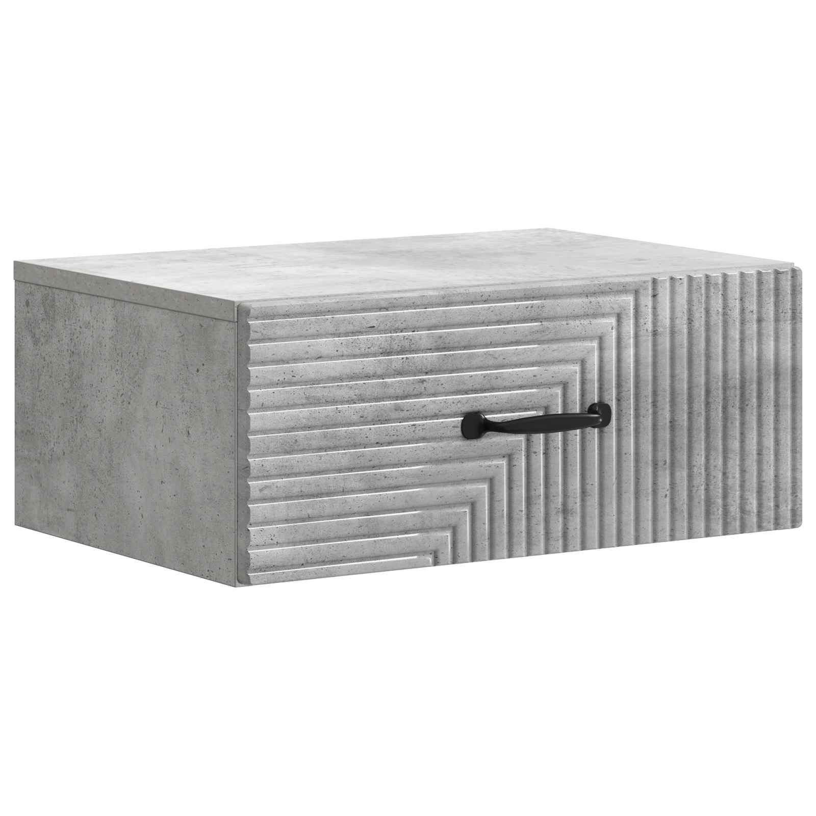 Sieninis naktinis staliukas Betono pilka 49 x 34,5 x 20 cm