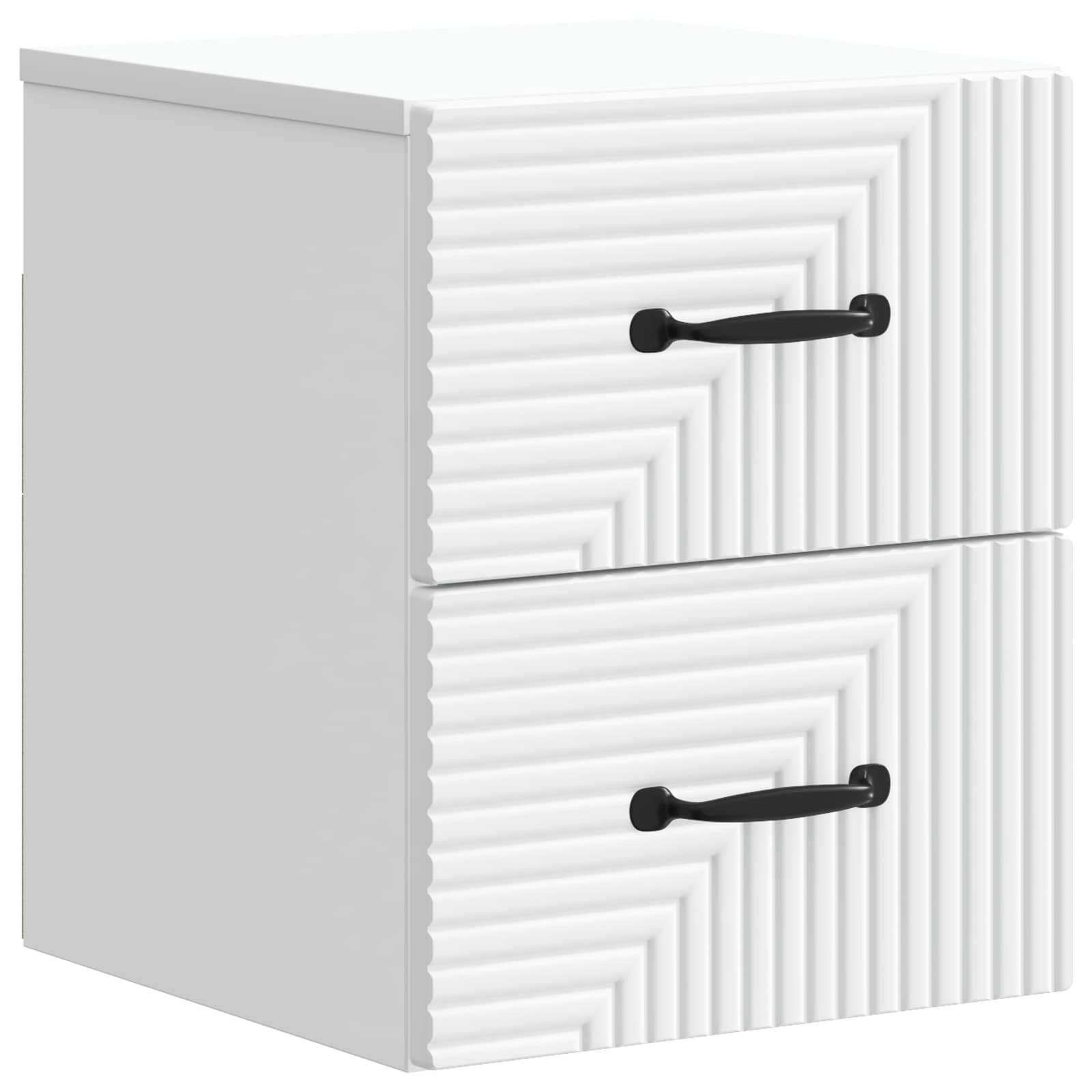 Sieninis naktinis staliukas 2 pcs Balta 34,5 x 33 x 40 cm