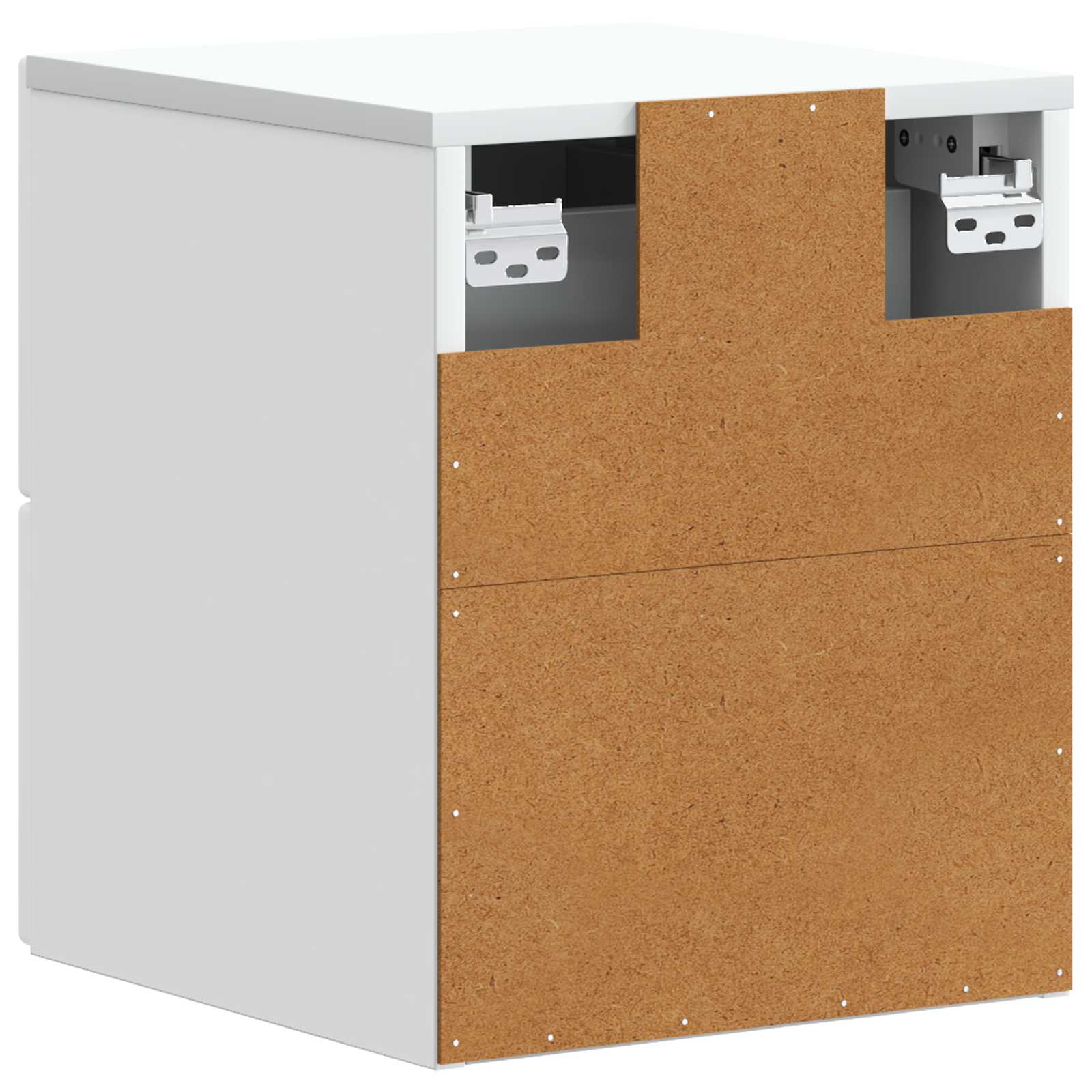 Sieninis naktinis staliukas 2 pcs Balta 34,5 x 33 x 40 cm