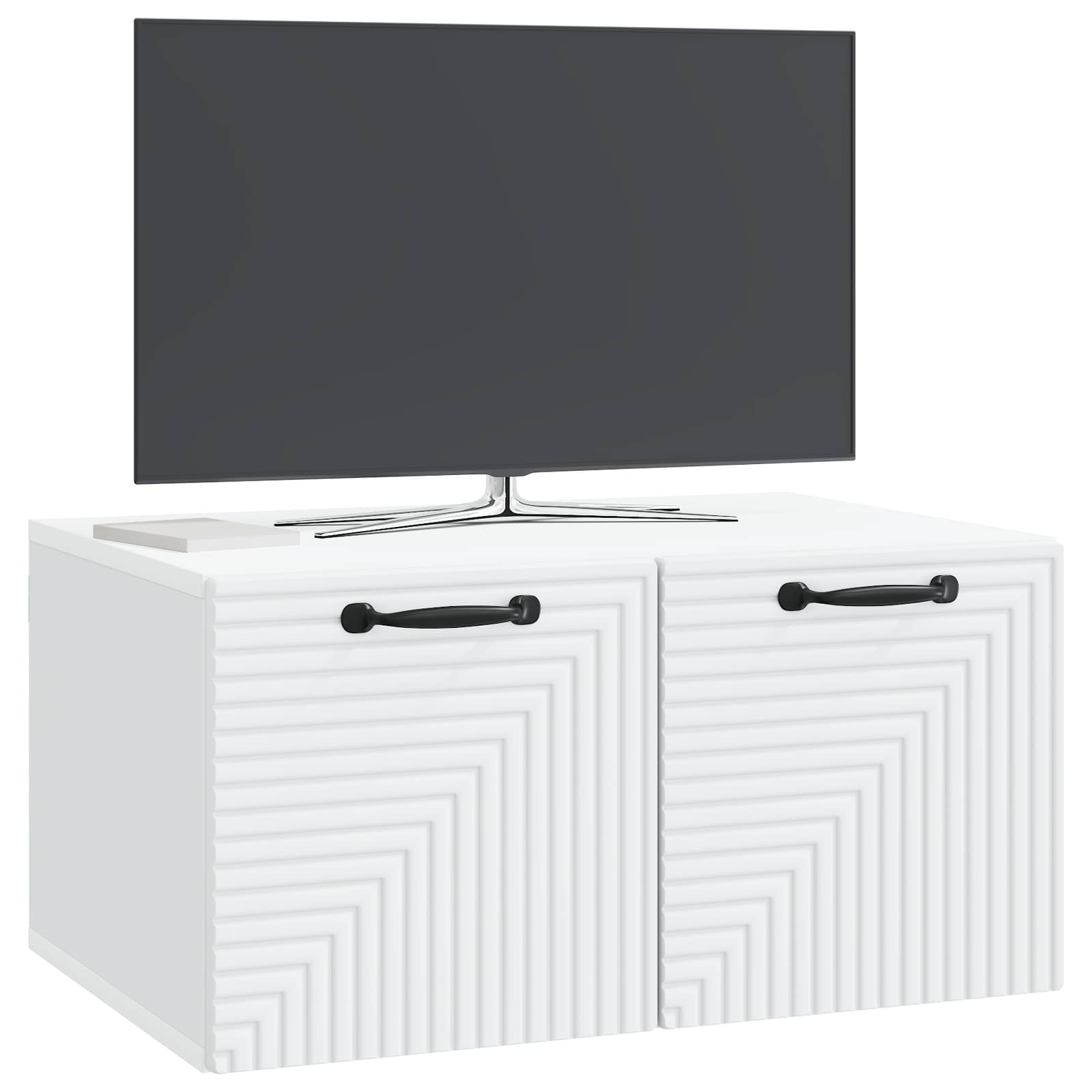 Sieninė TV spintelė Balta 59,5 x 41 x 30 cm Apdirbta mediena
