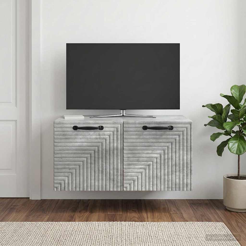 Sieninė TV spintelė Betono pilka 59,5 x 41 x 30 cm