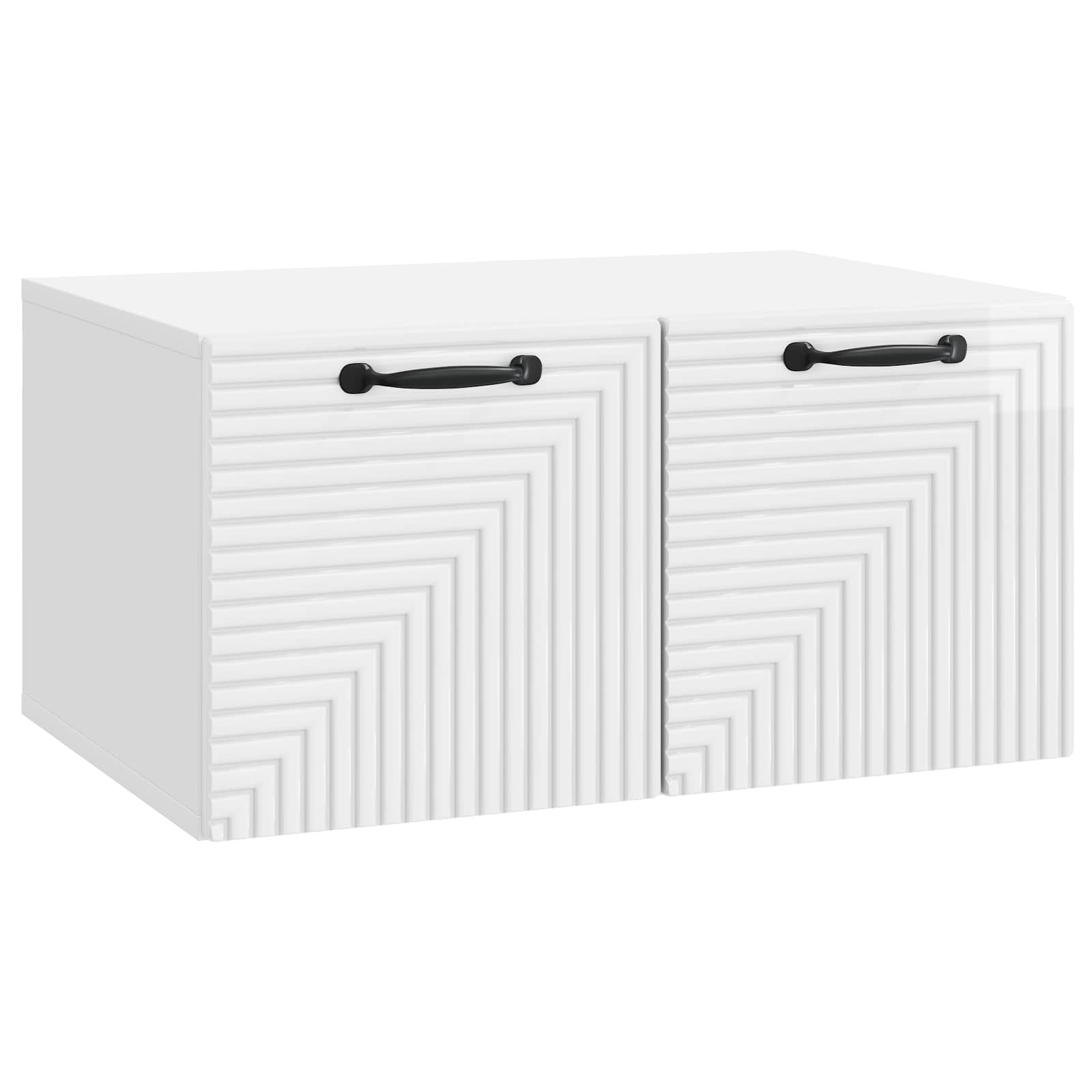 Sieninė TV spintelė Itin blizgi balta 59,5 x 41 x 30 cm