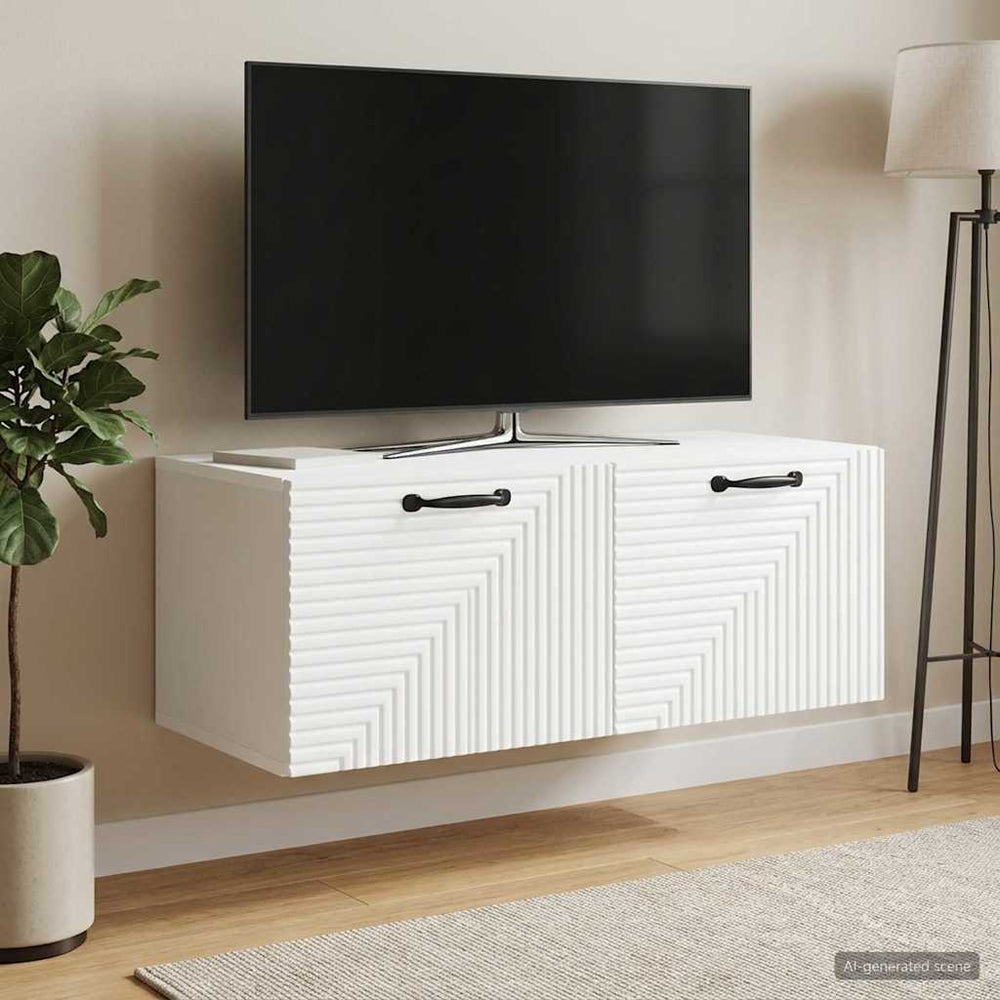 Sieninė TV spintelė Balta 78,5 x 41 x 30 cm Apdirbta mediena