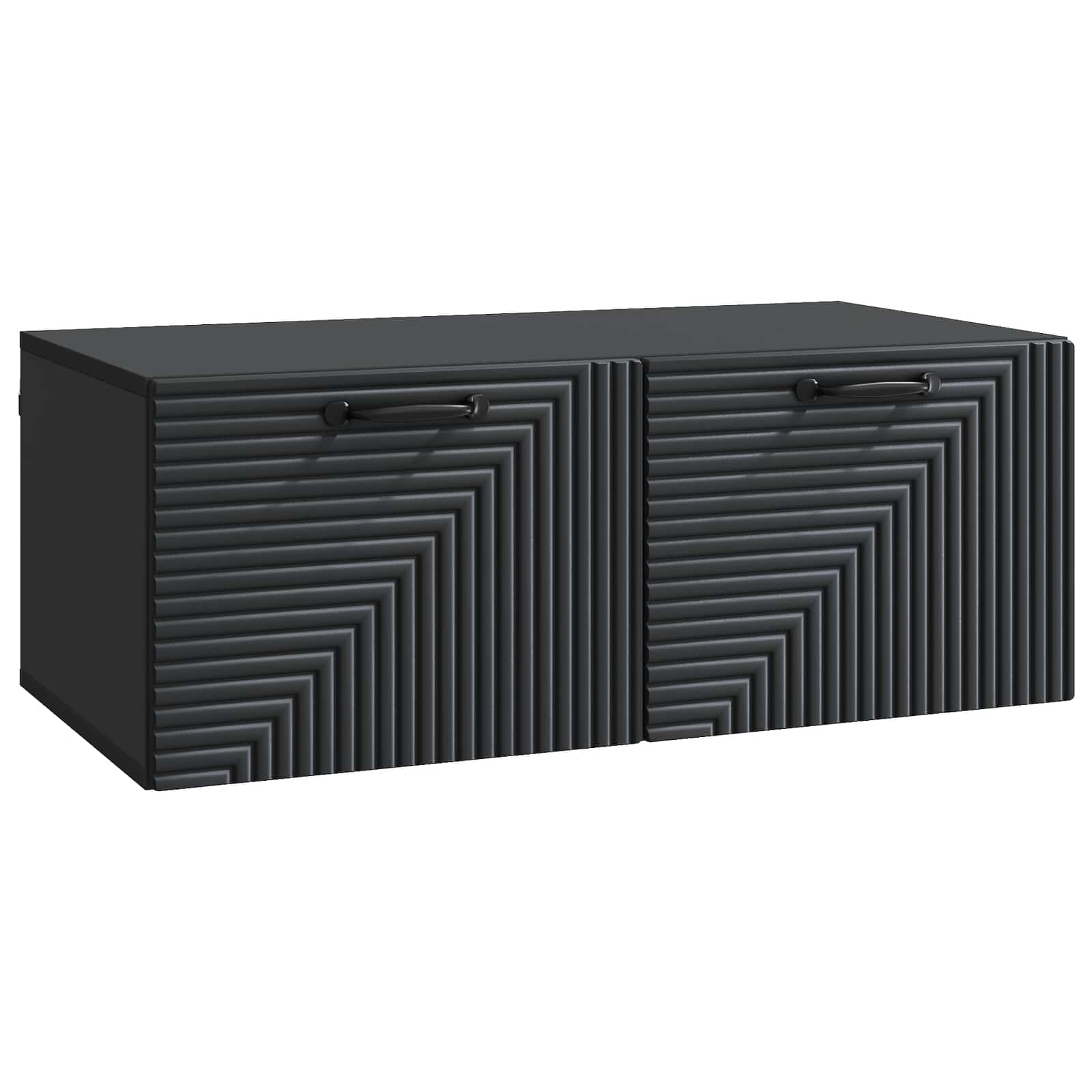 Sieninė TV spintelė Juoda 78,5 x 41 x 30 cm Apdirbta mediena