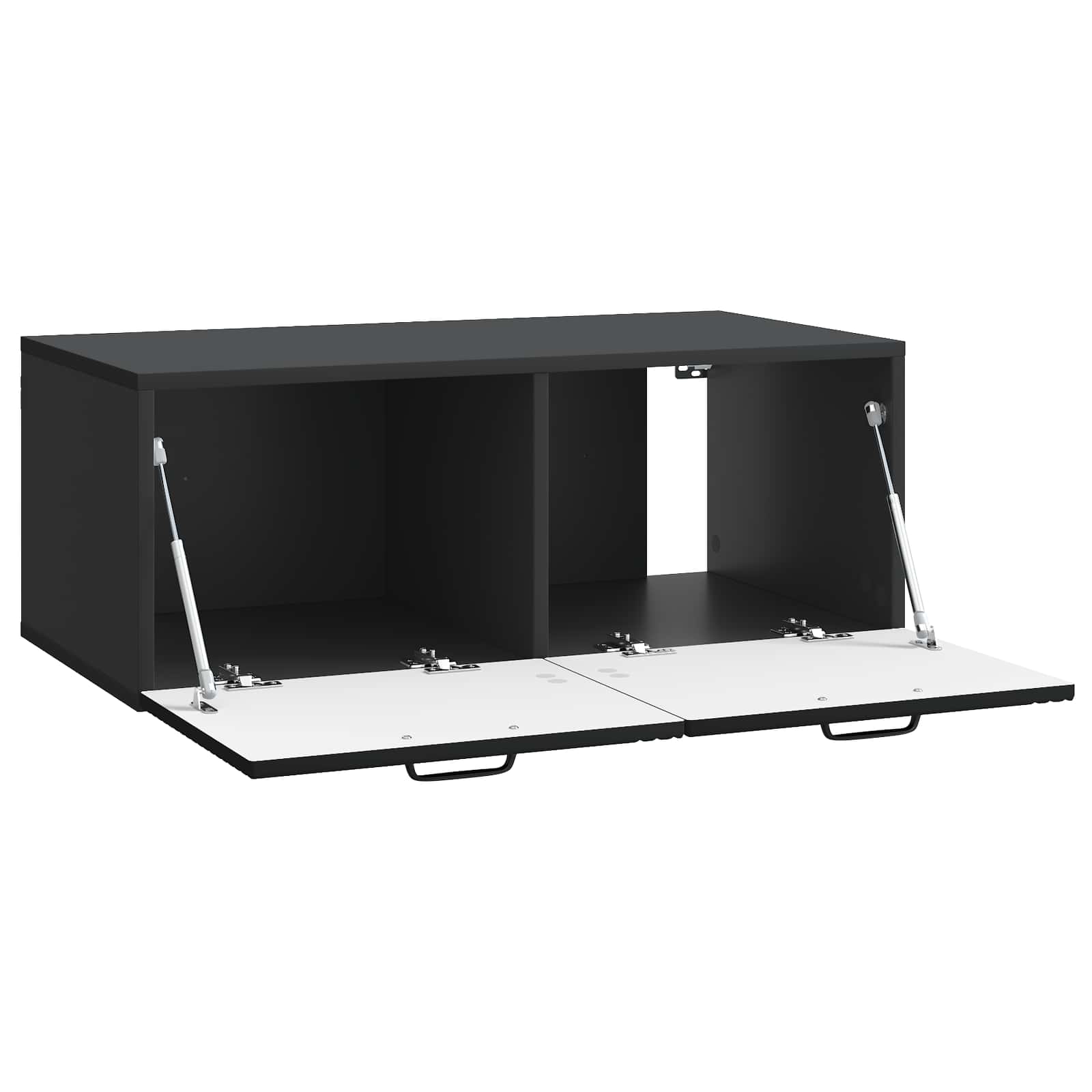 Sieninė TV spintelė Juoda 78,5 x 41 x 30 cm Apdirbta mediena