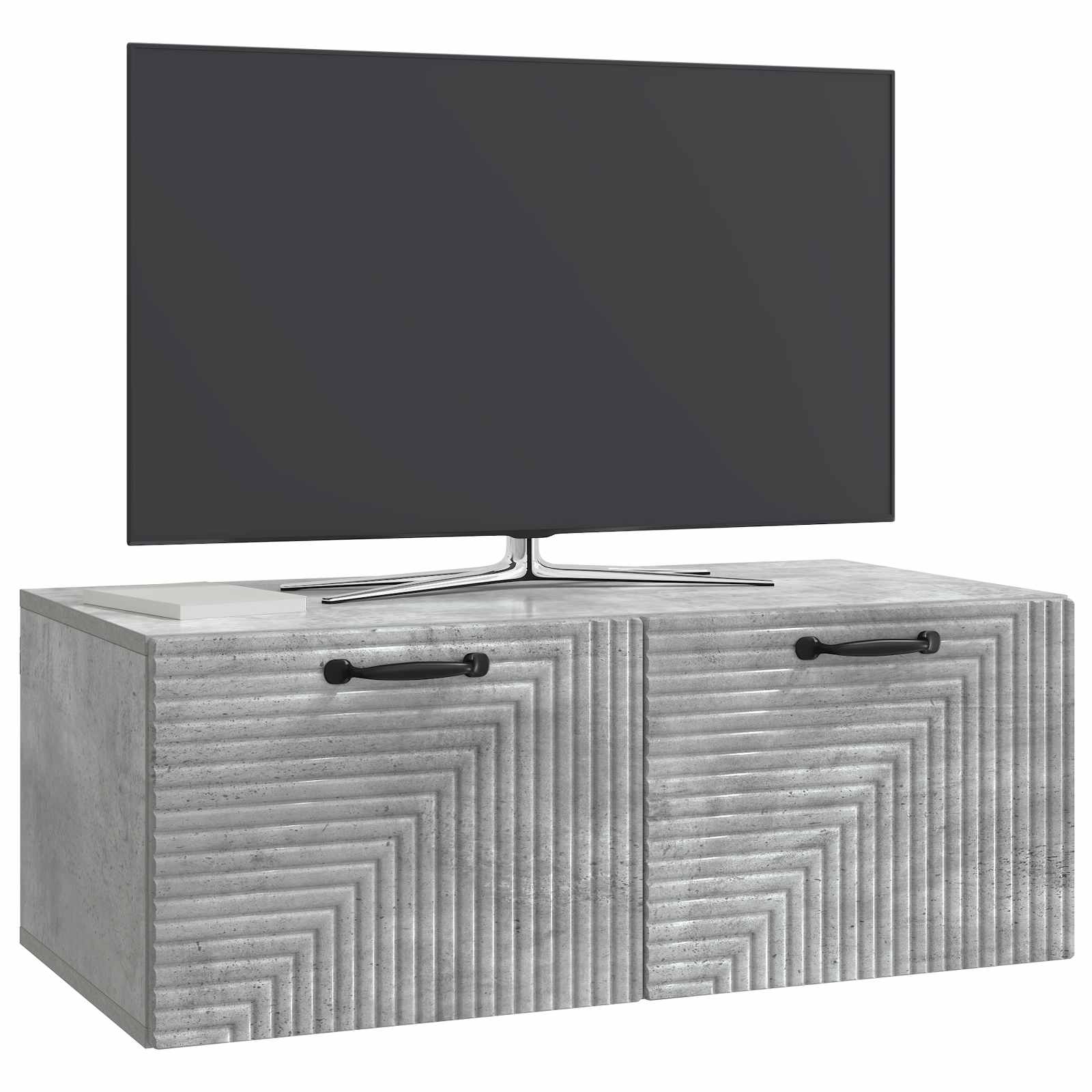 Pie sienas stiprināms TV skapītis, betona pelēks, 78,5 x 41 x 30 cm