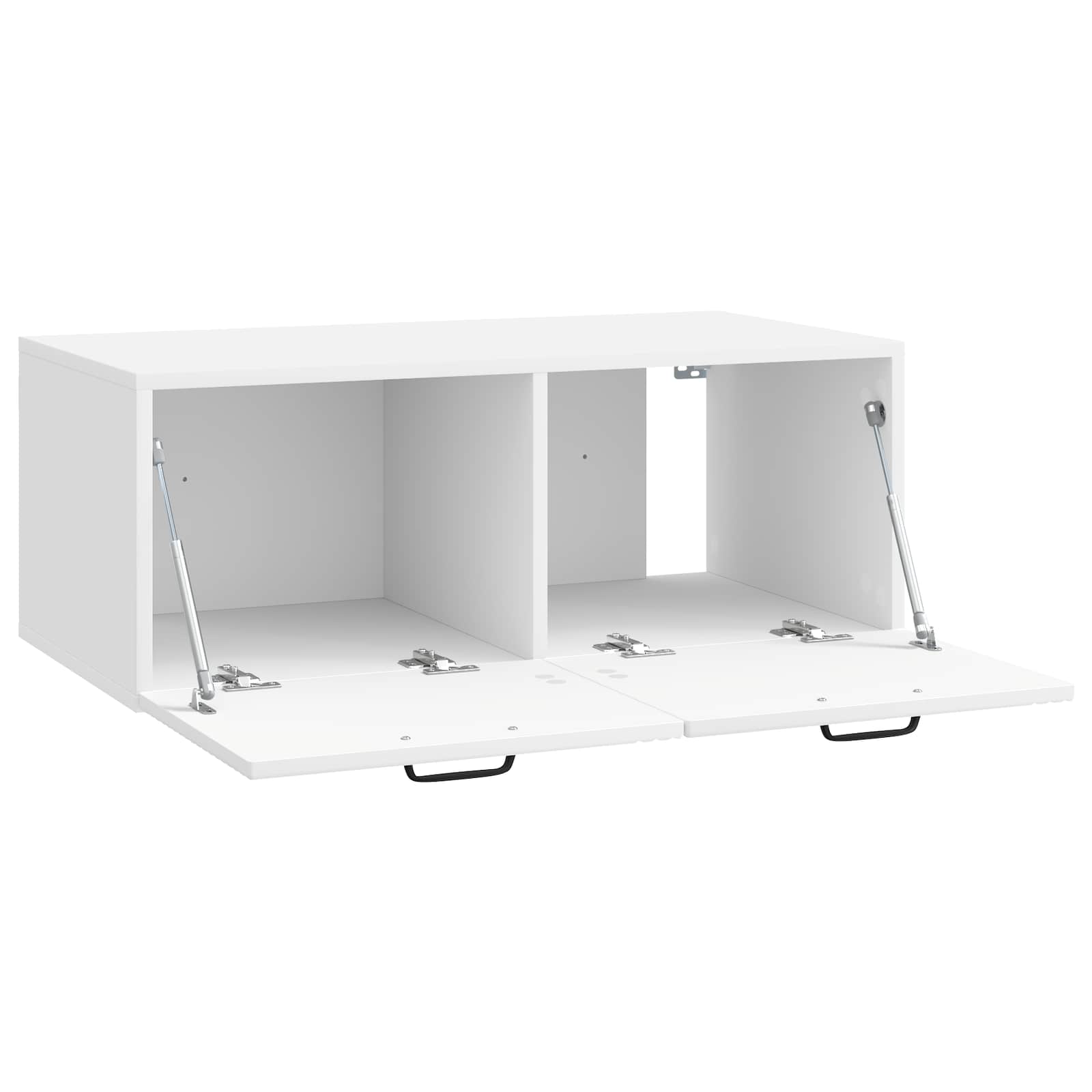 Sieninė TV spintelė Itin blizgi balta 78,5 x 41 x 30 cm