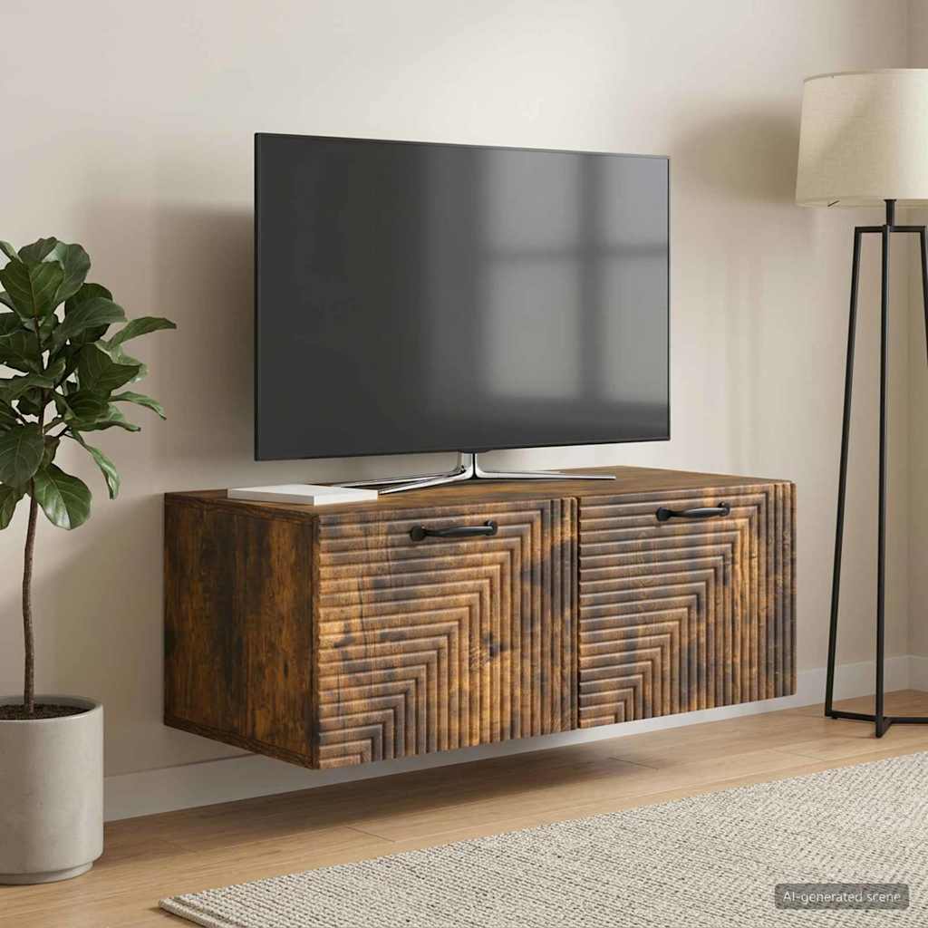 Sieninė TV spintelė Dūminio ąžuolo 78,5 x 41 x 30 cm