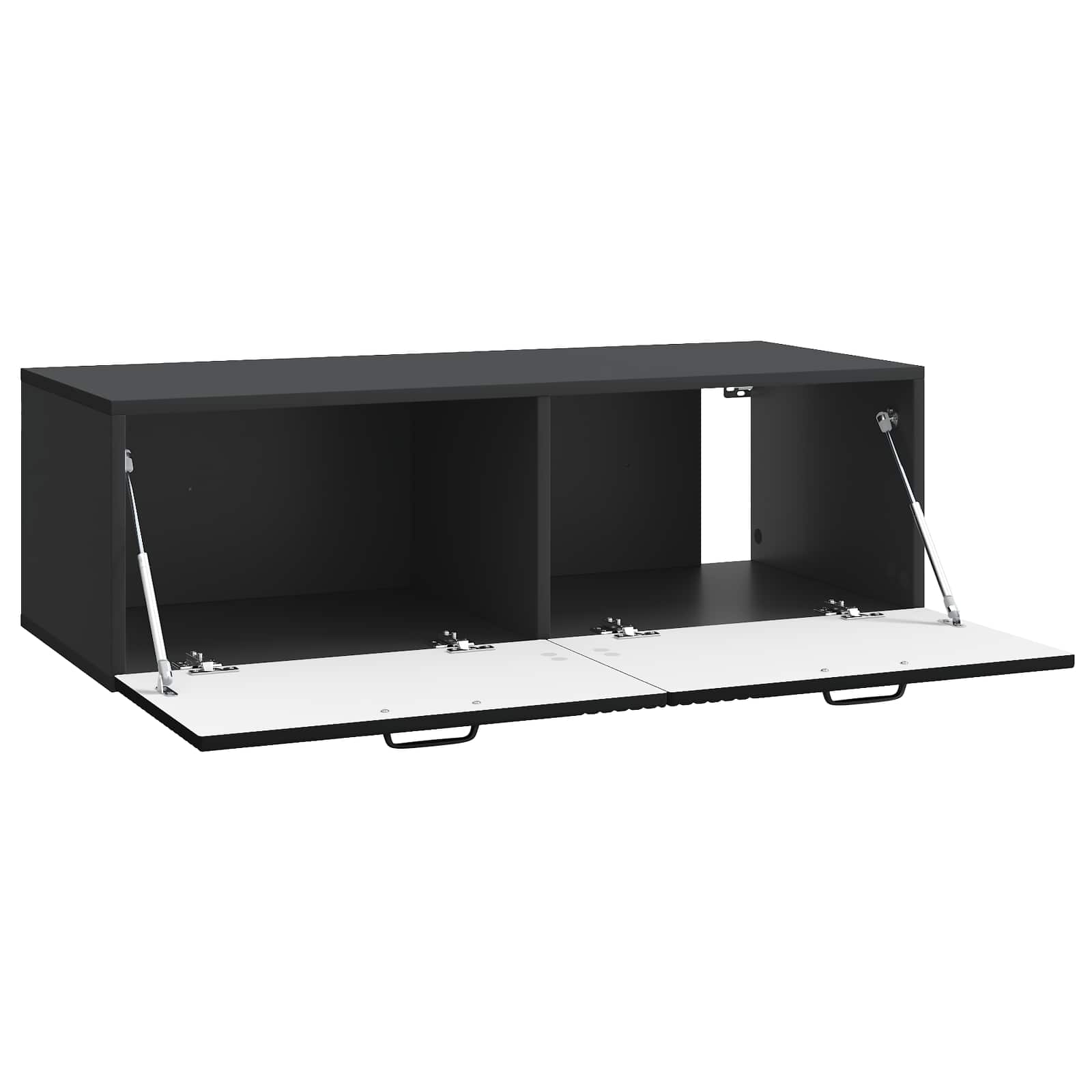 Sieninė TV spintelė Juoda 98 x 41 x 30 cm Apdirbta mediena