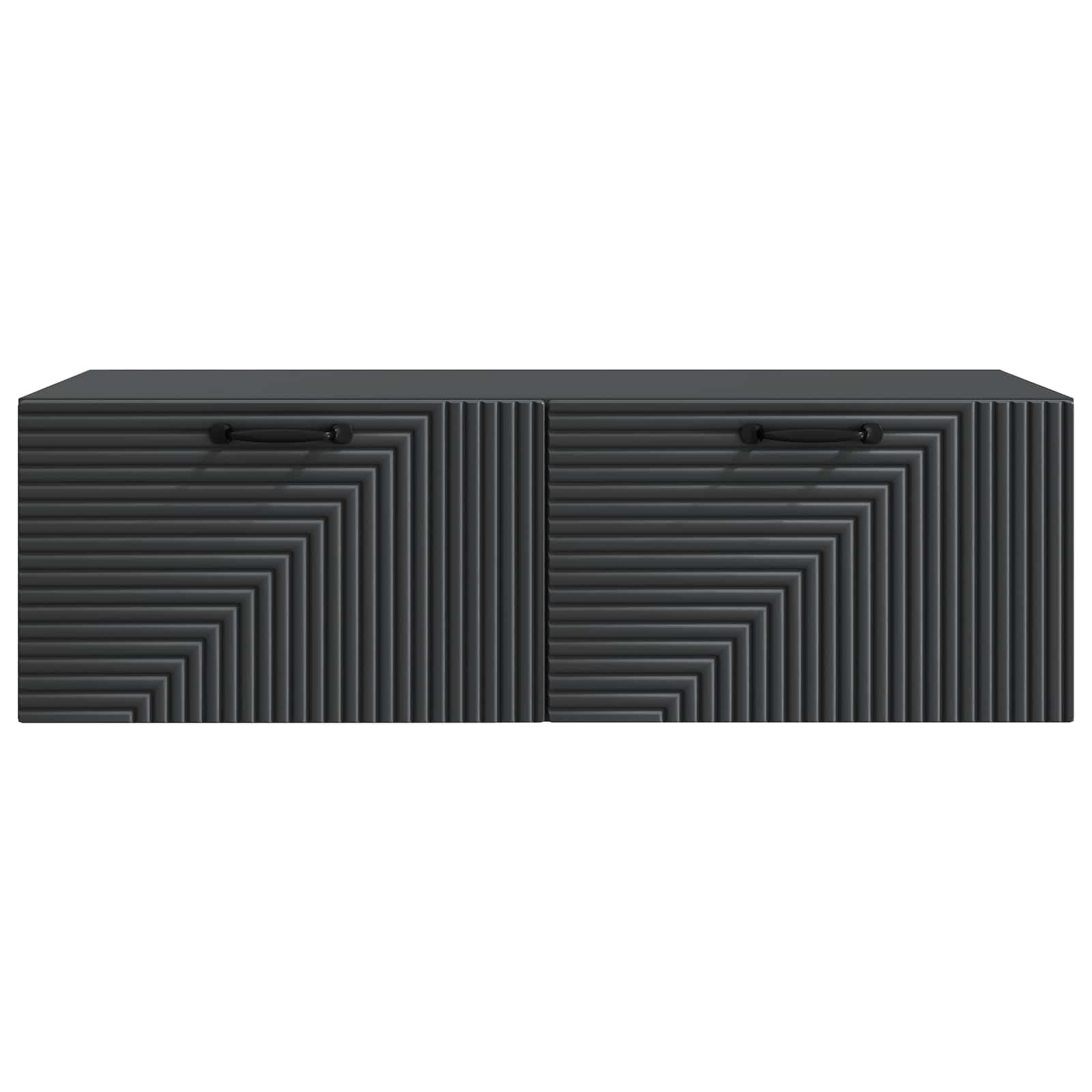 Sieninė TV spintelė Juoda 98 x 41 x 30 cm Apdirbta mediena