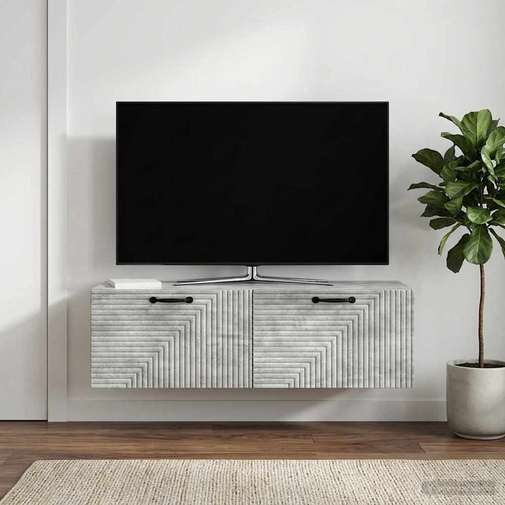 Sieninė TV spintelė Betono pilka 98 x 41 x 30 cm