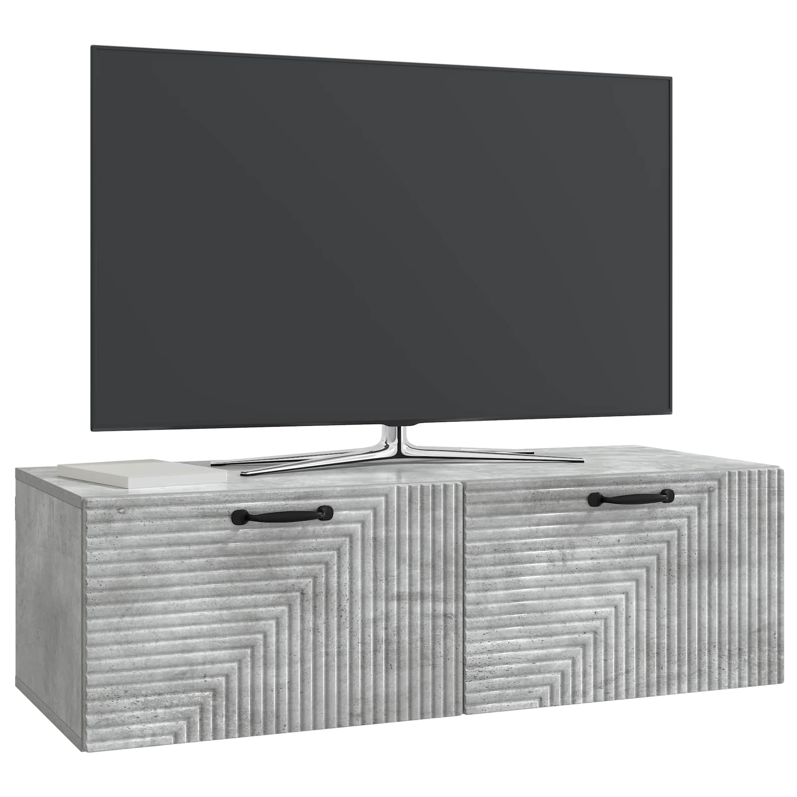 Sieninė TV spintelė Betono pilka 98 x 41 x 30 cm