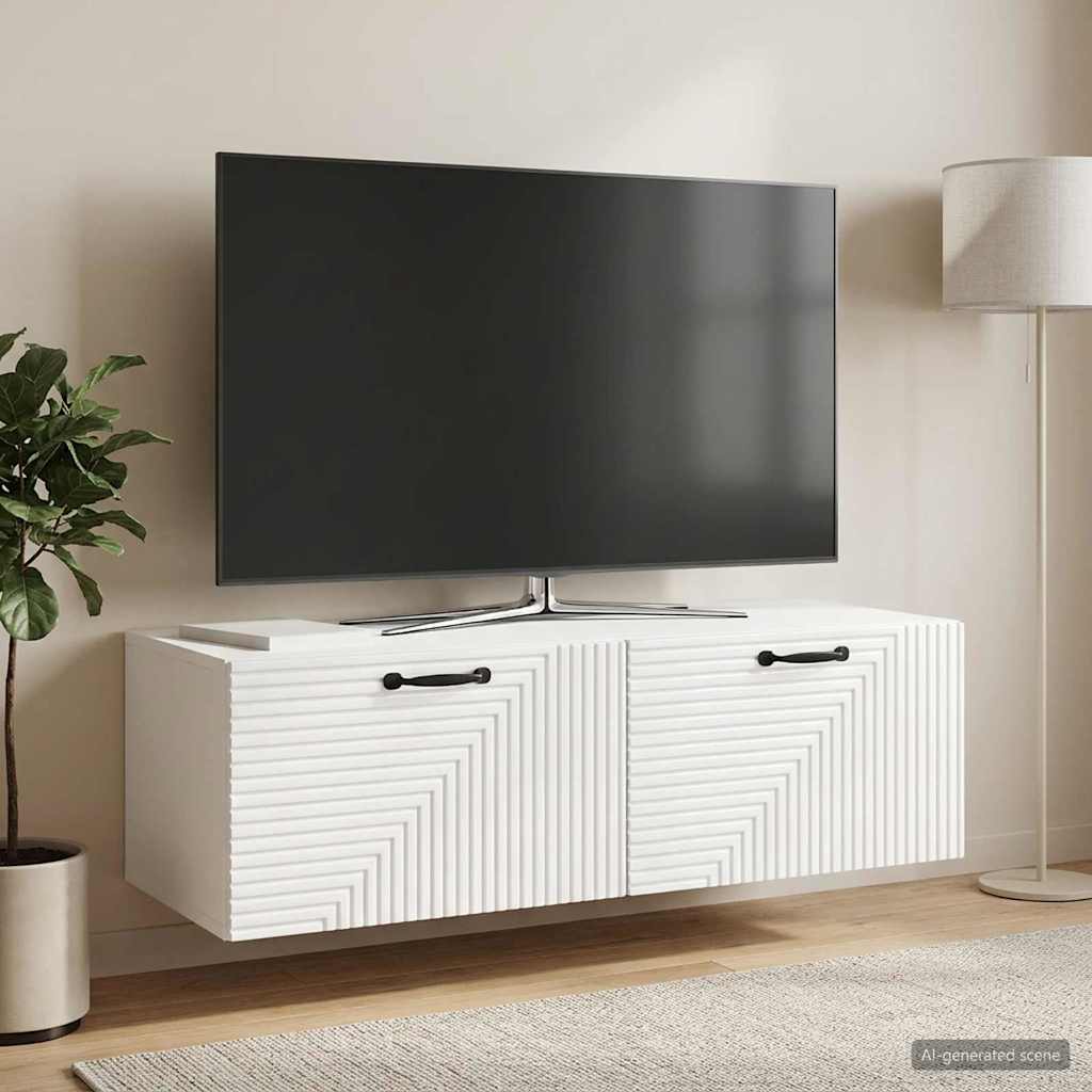 Sienas TV skapītis, īpaši spīdīgi balts, 98 x 41 x 30 cm
