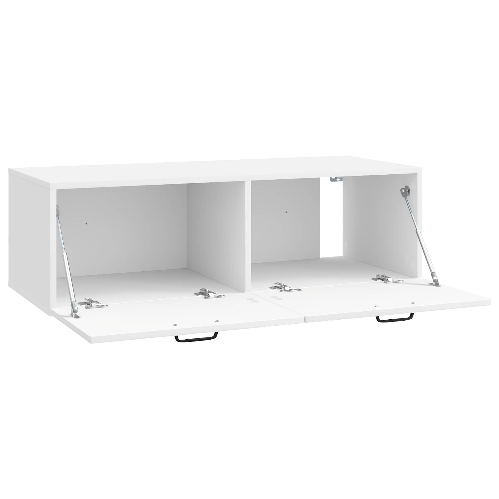 Sieninė TV spintelė Itin blizgi balta 98 x 41 x 30 cm