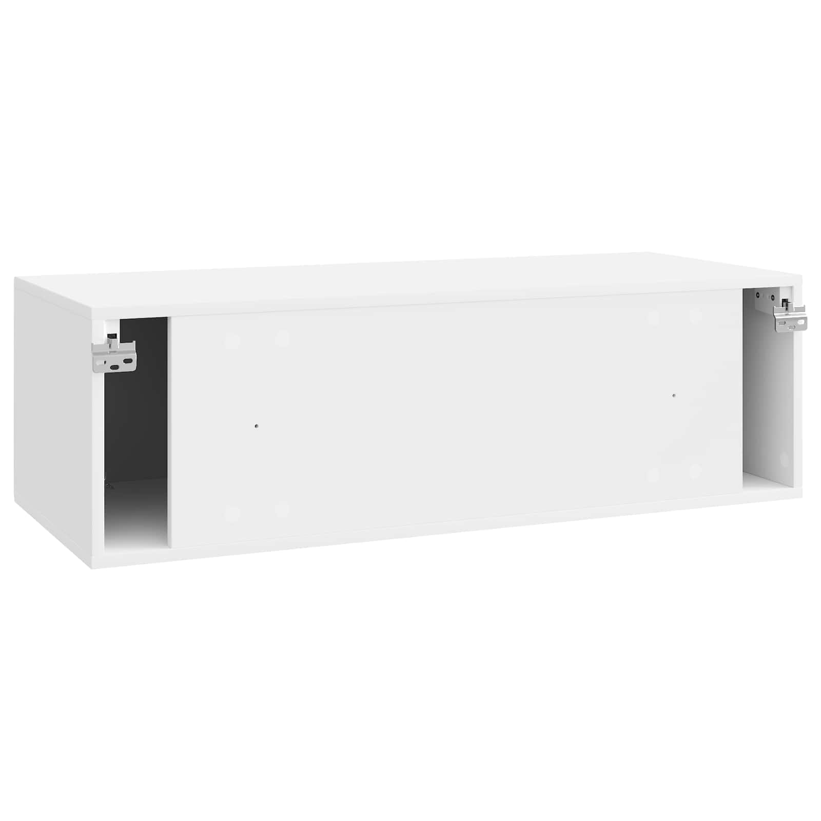 Sieninė TV spintelė Itin blizgi balta 98 x 41 x 30 cm