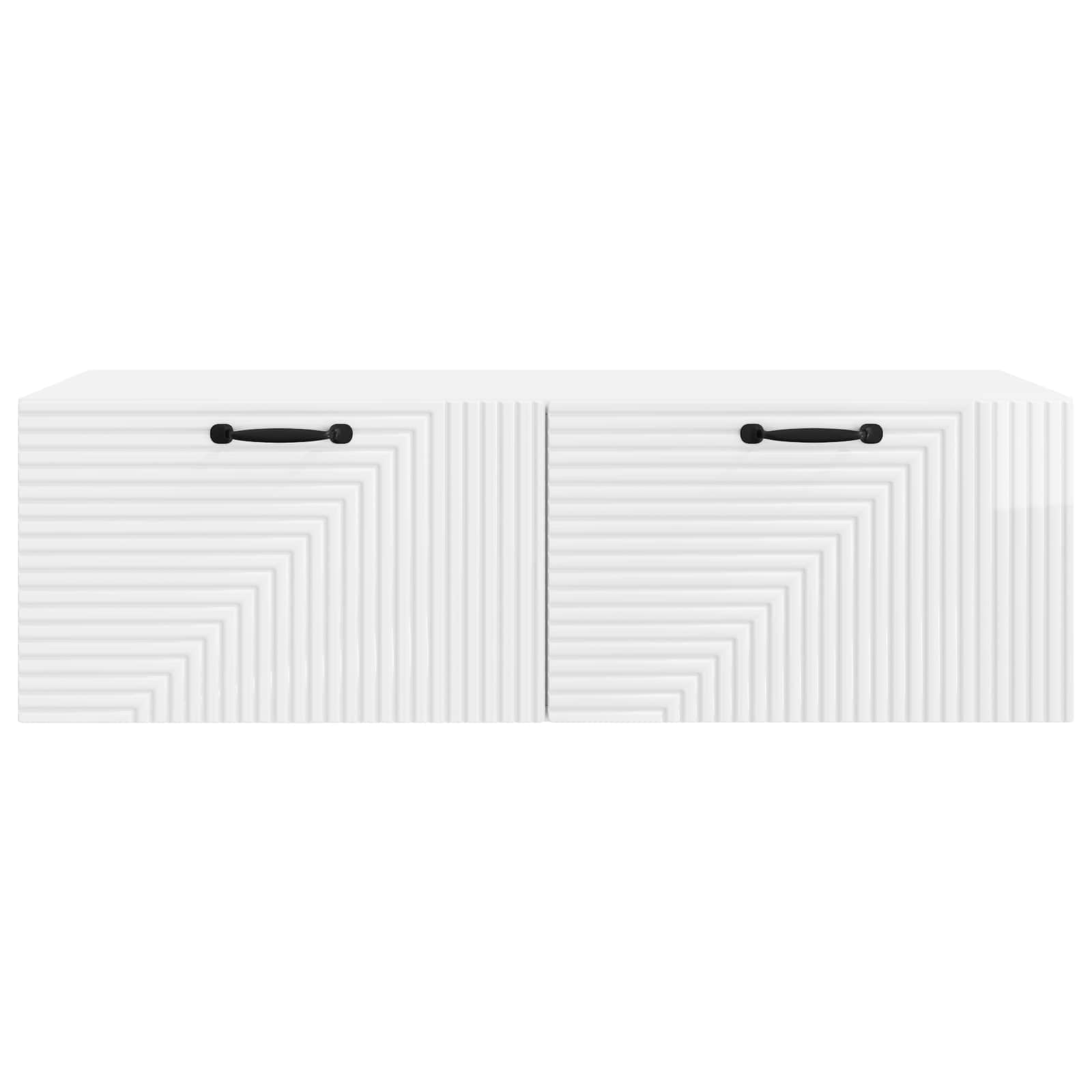 Sieninė TV spintelė Itin blizgi balta 98 x 41 x 30 cm