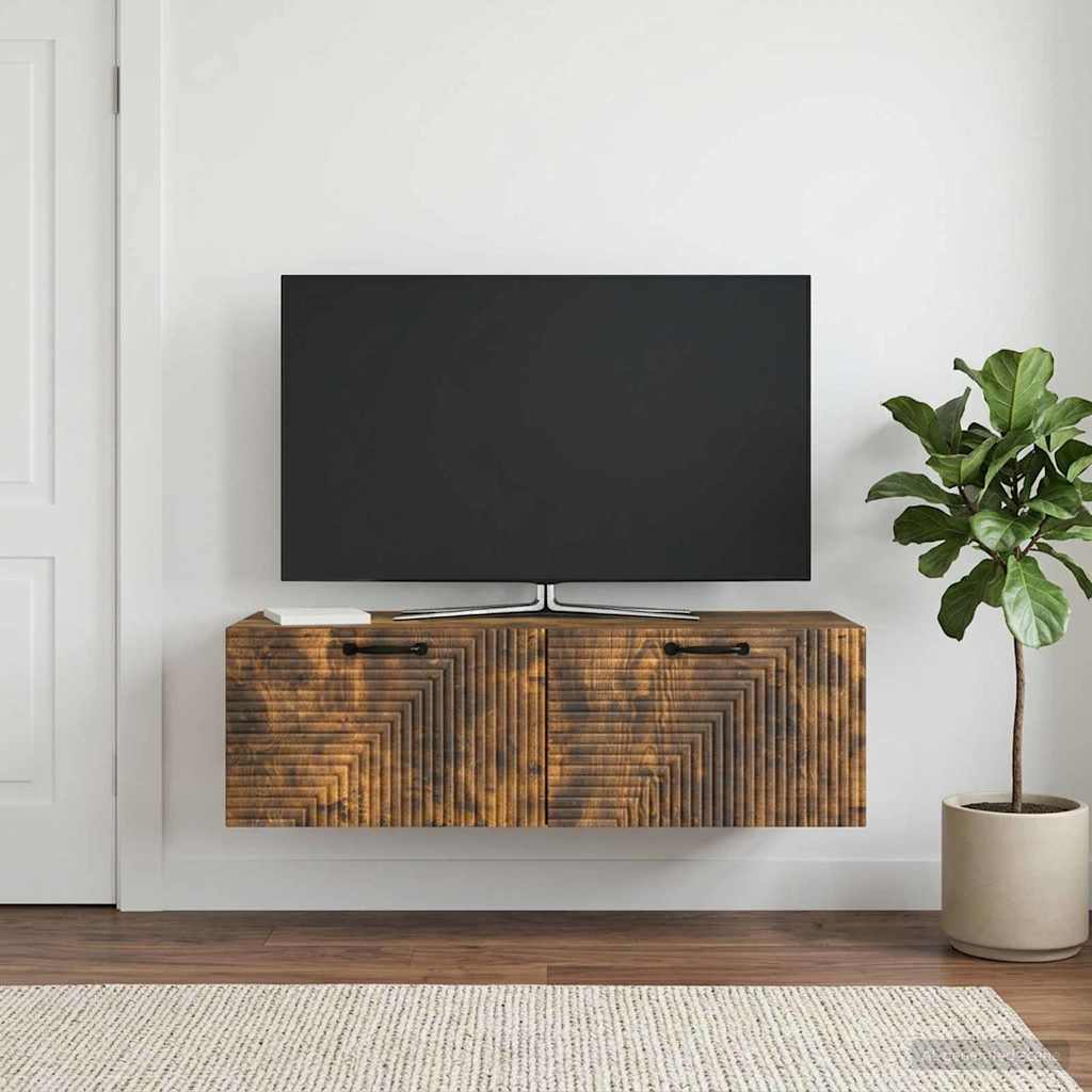 Sieninė TV spintelė Dūminio ąžuolo 98 x 41 x 30 cm