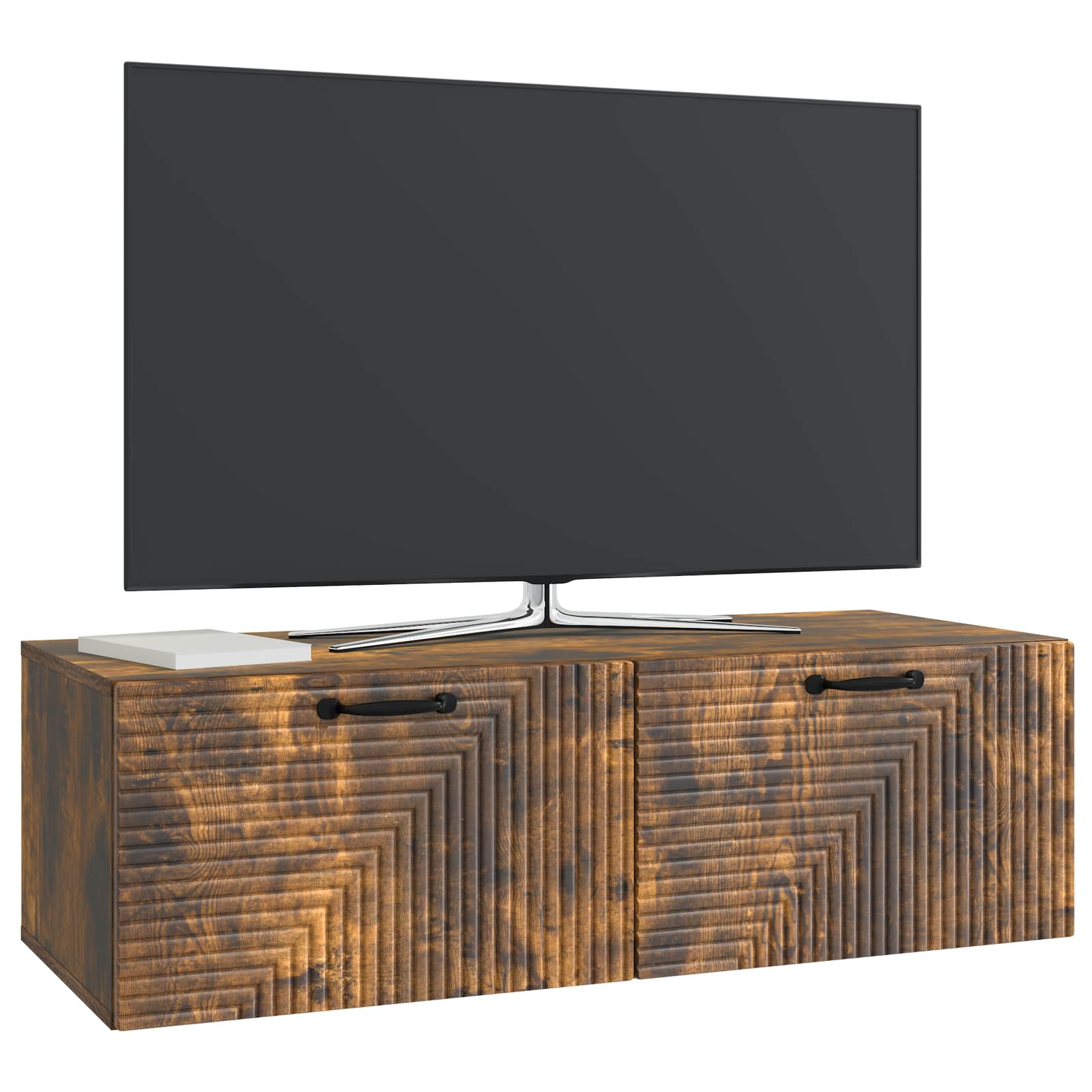 Sieninė TV spintelė Dūminio ąžuolo 98 x 41 x 30 cm