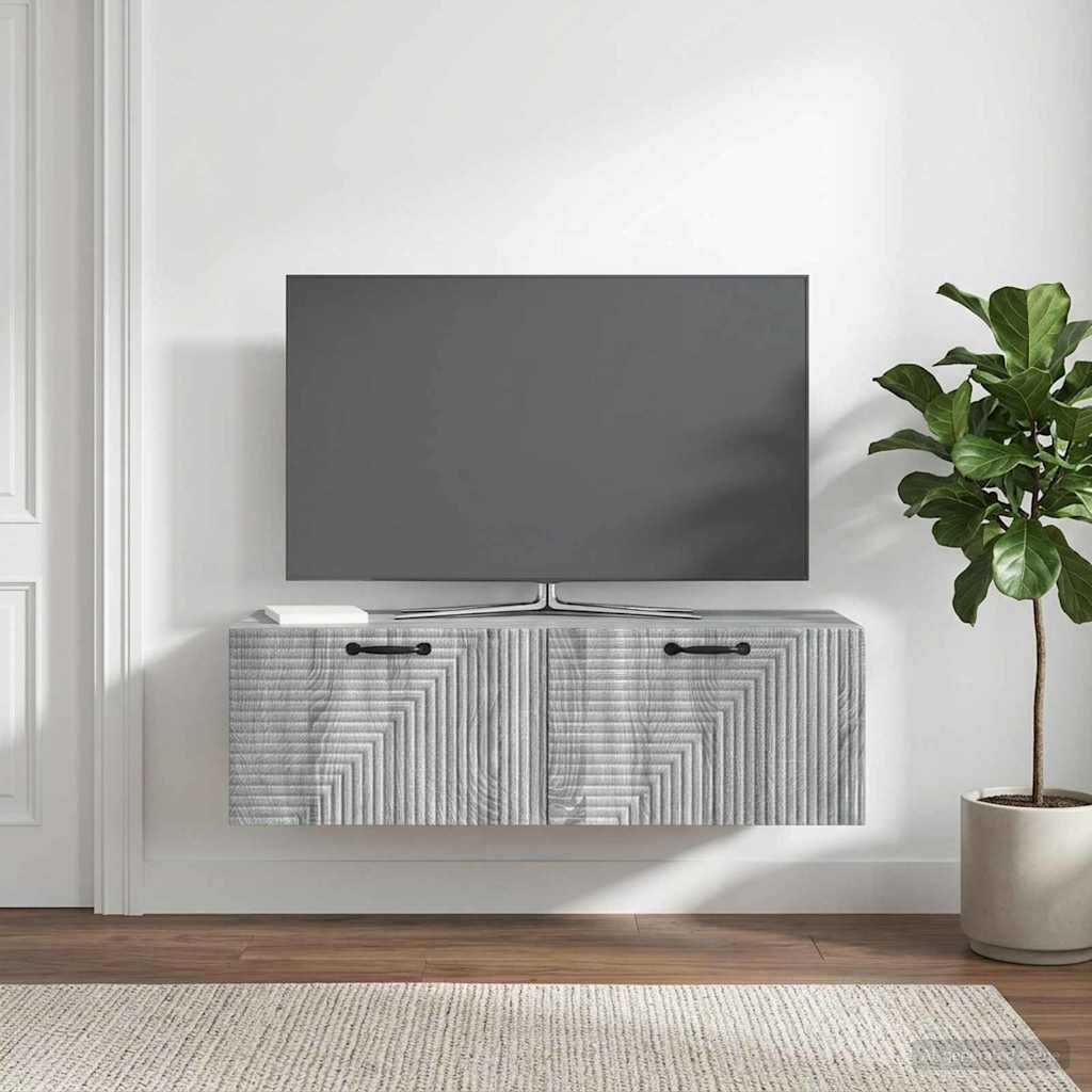 Sieninė TV spintelė Pilka sonoma ąžuolo 98 x 41 x 30 cm