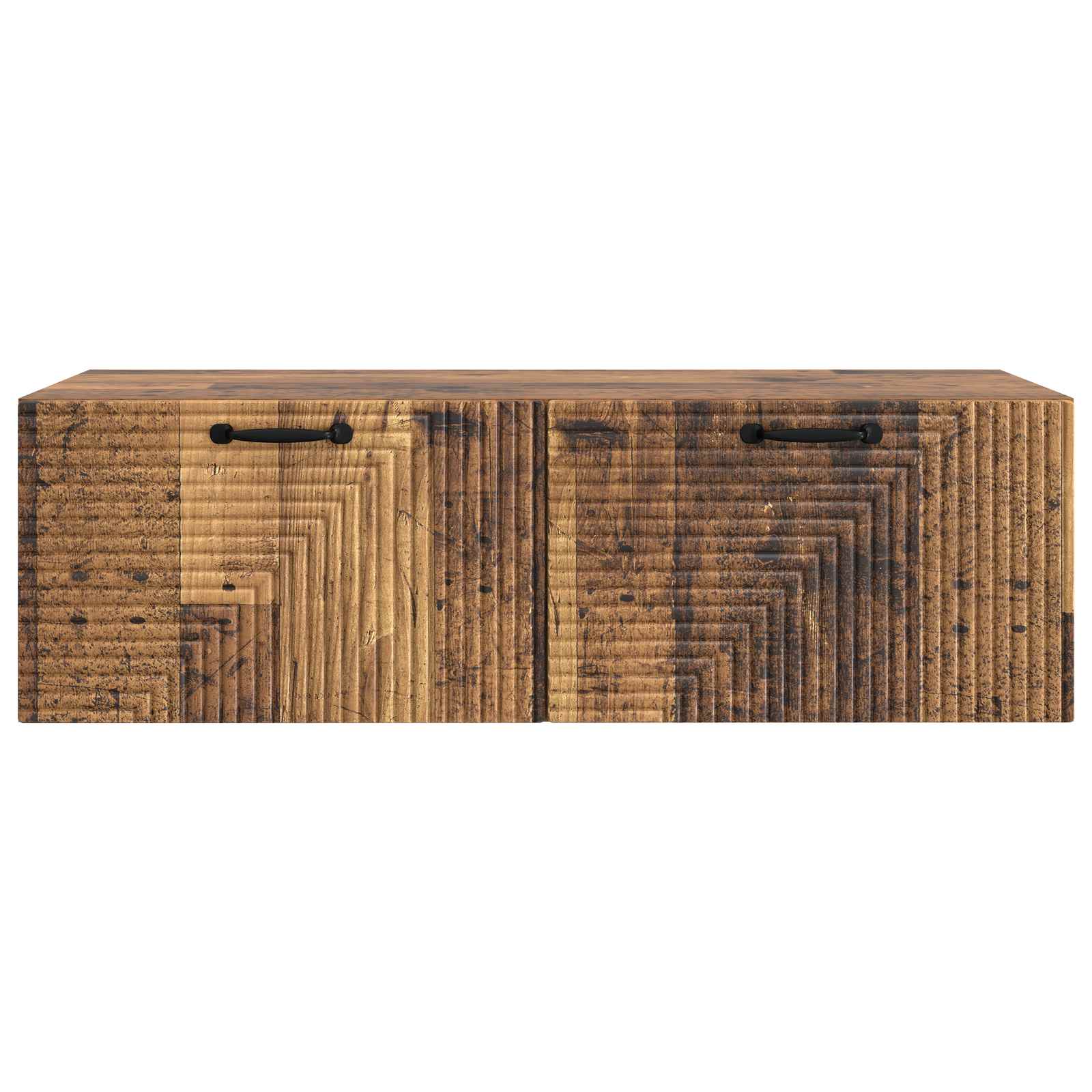 Pie sienas stiprināms televizora plaukts 98x41x30 cm, nolaists koks