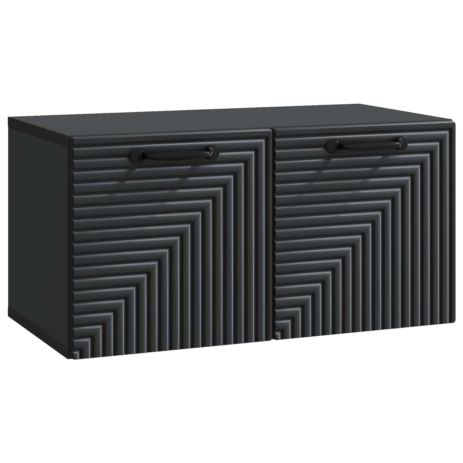 Sieninė TV spintelė Juoda 59,5 x 31 x 30 cm Apdirbta mediena