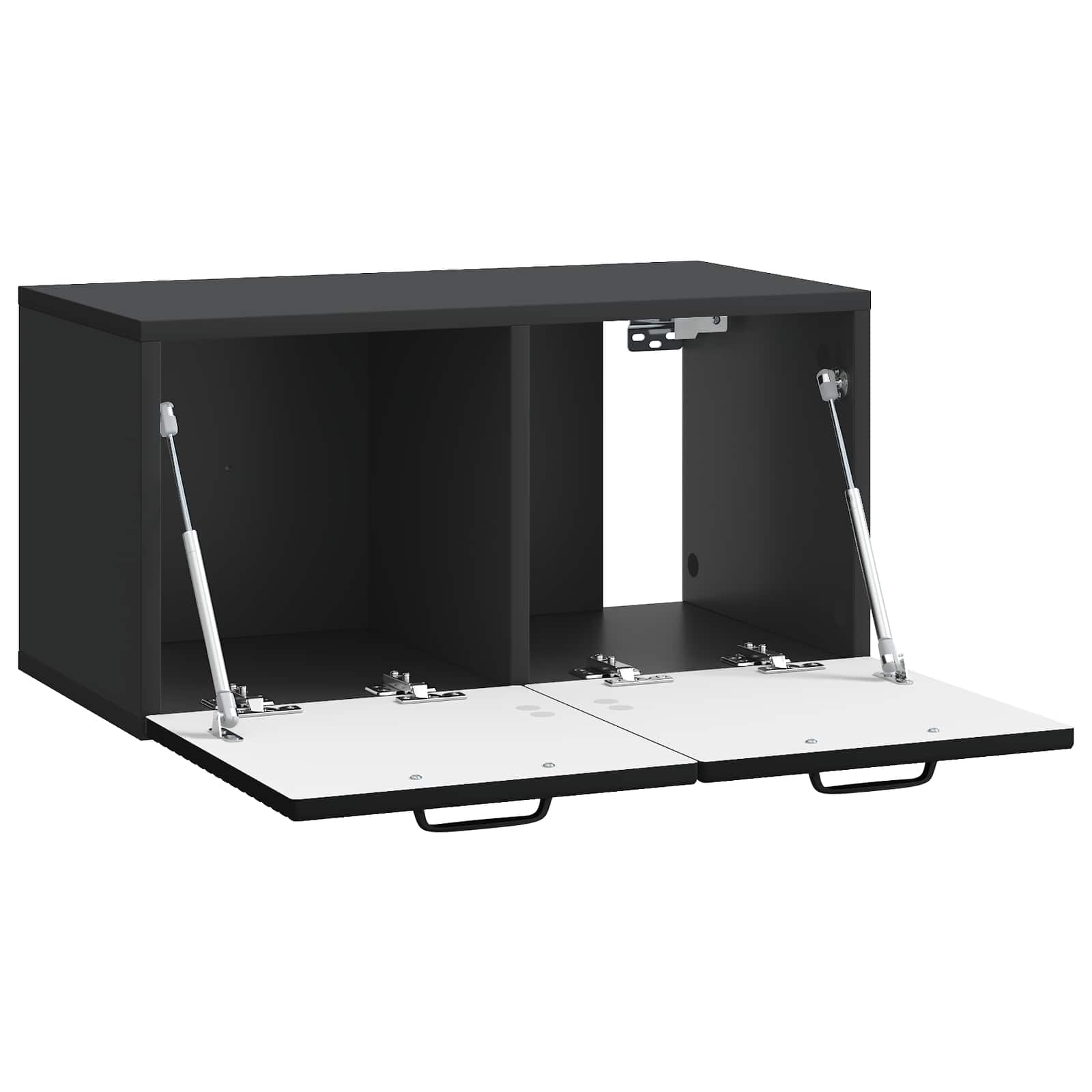 Sieninė TV spintelė Juoda 59,5 x 31 x 30 cm Apdirbta mediena
