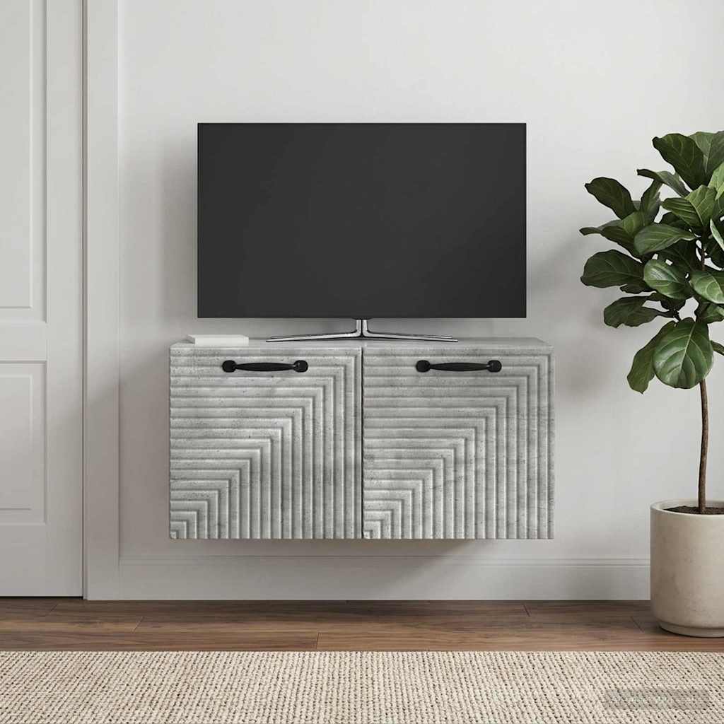 Sieninė TV spintelė Betono pilka 59,5 x 31 x 30 cm