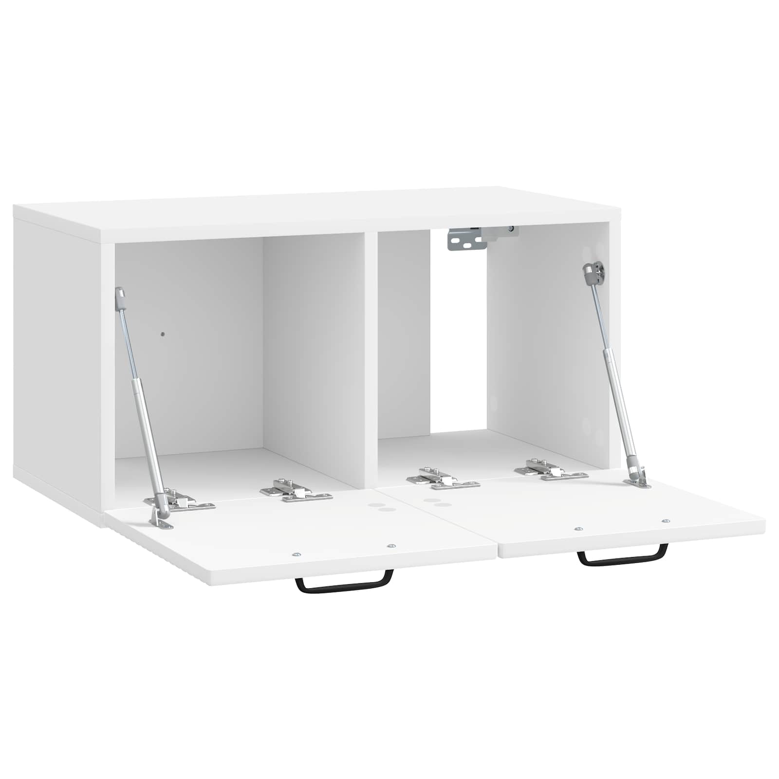 Sieninė TV spintelė Itin blizgi balta 59,5 x 31 x 30 cm