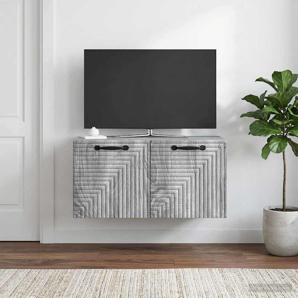Sieninė TV spintelė Pilka sonoma ąžuolo 59,5 x 31 x 30 cm