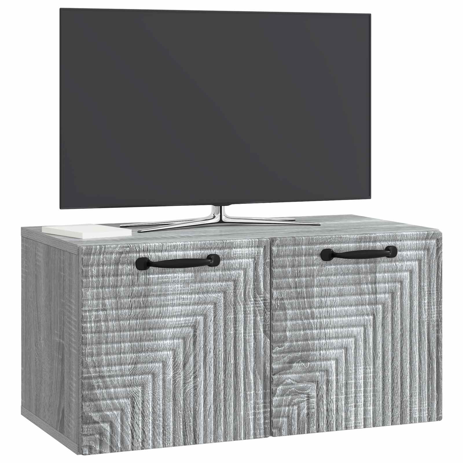 Sieninė TV spintelė Pilka sonoma ąžuolo 59,5 x 31 x 30 cm