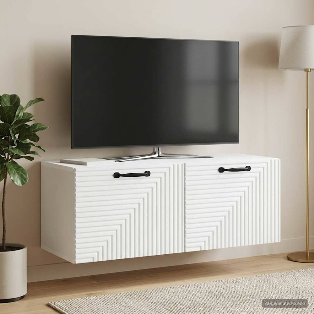 Sieninė TV spintelė Balta 78,5 x 31 x 30 cm Apdirbta mediena