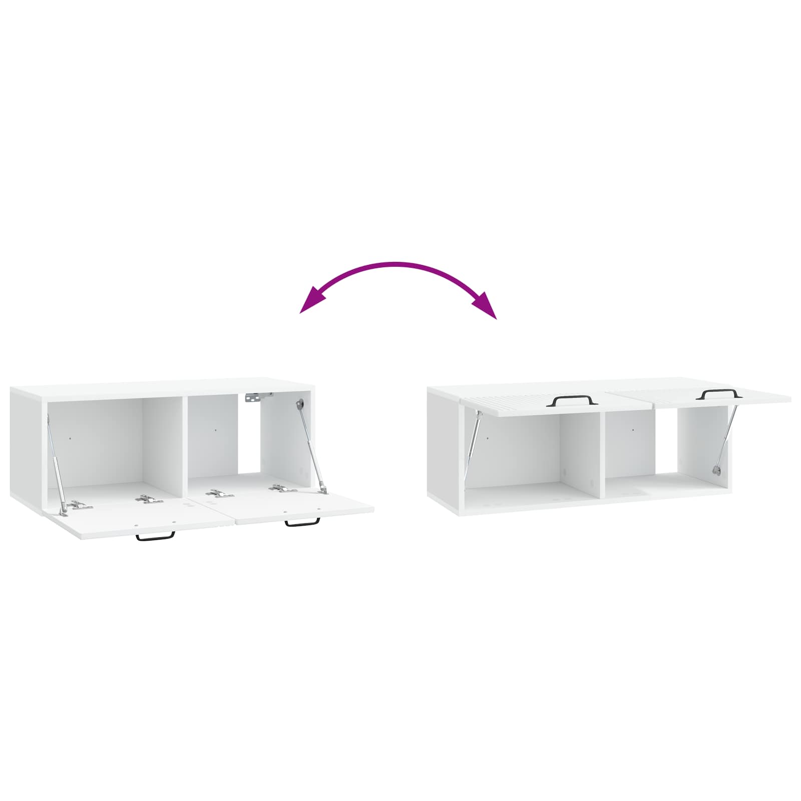 Sieninė TV spintelė Balta 78,5 x 31 x 30 cm Apdirbta mediena